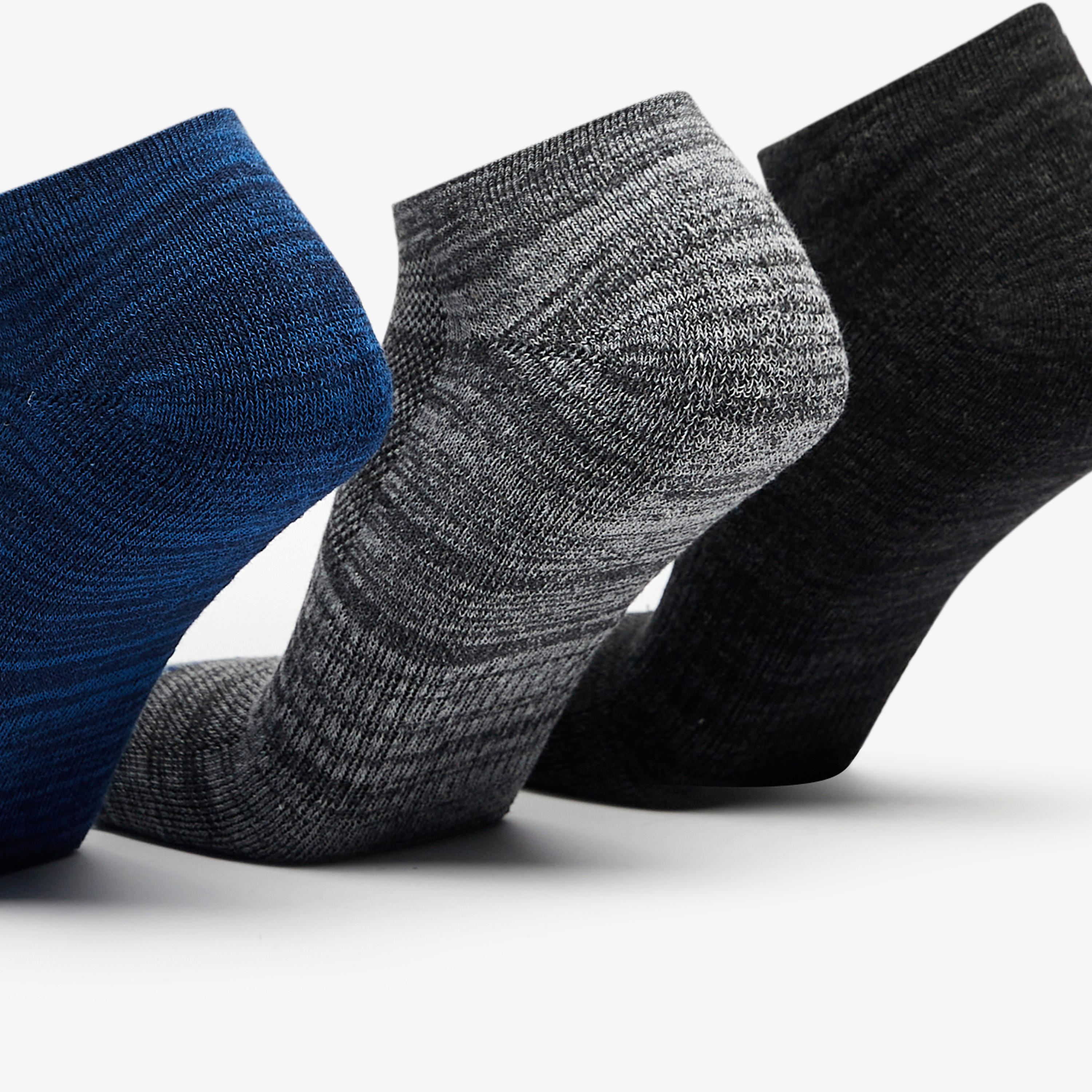 Skechers Textured Ankle Length Sports Socks - Set of 3-men-socks-image-2