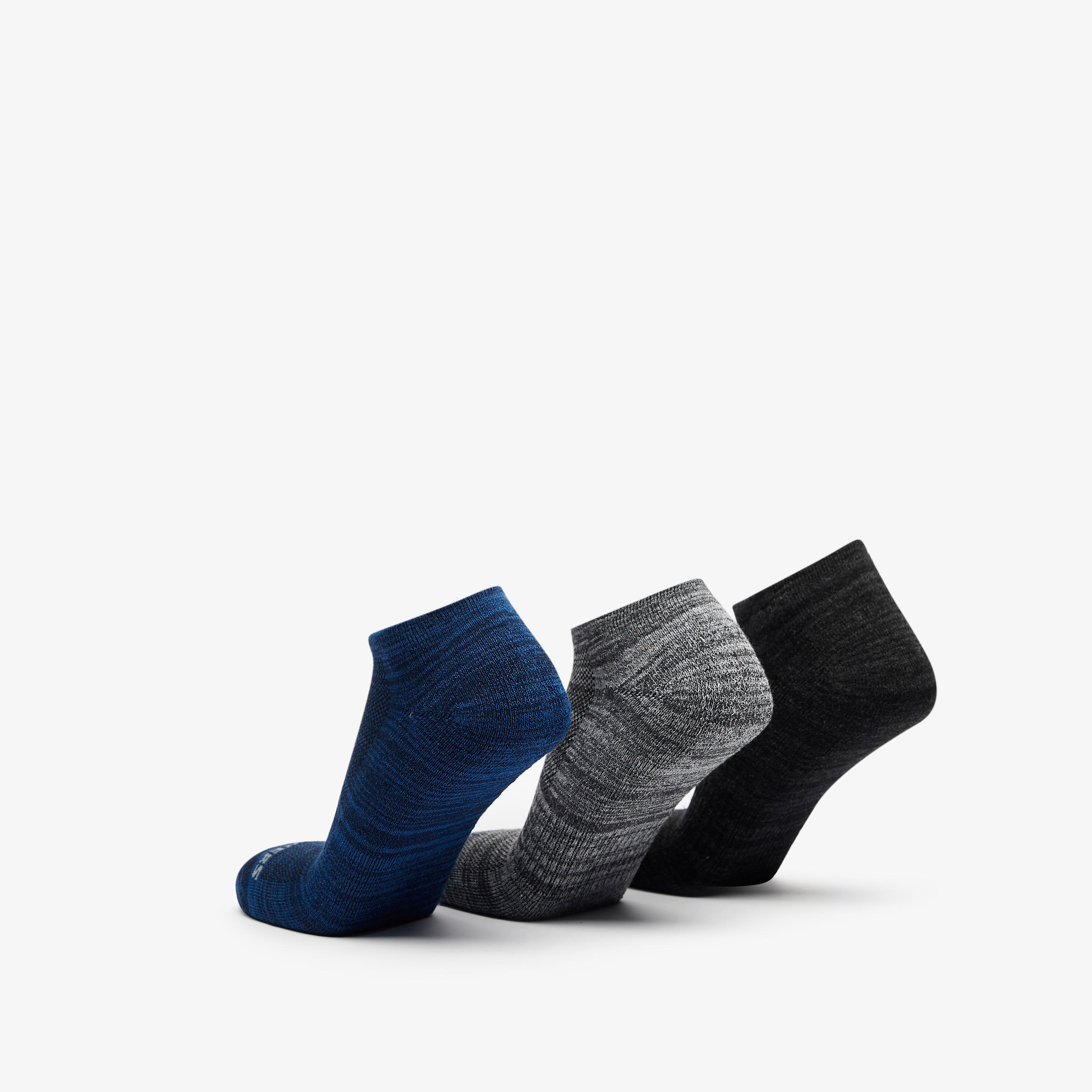 Skechers Textured Ankle Length Sports Socks - Set of 3-men-socks-image-3