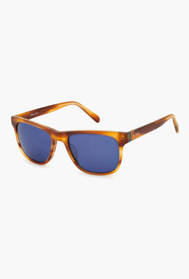 Fossil Men's UV Protected Blue Lens 55 mm Square Sunglasses | 204426-men-sunglasses-image-1