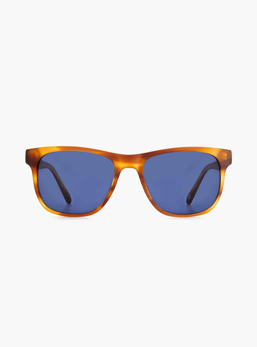 Fossil Men's UV Protected Blue Lens 55 mm Square Sunglasses | 204426-men-sunglasses-image-3