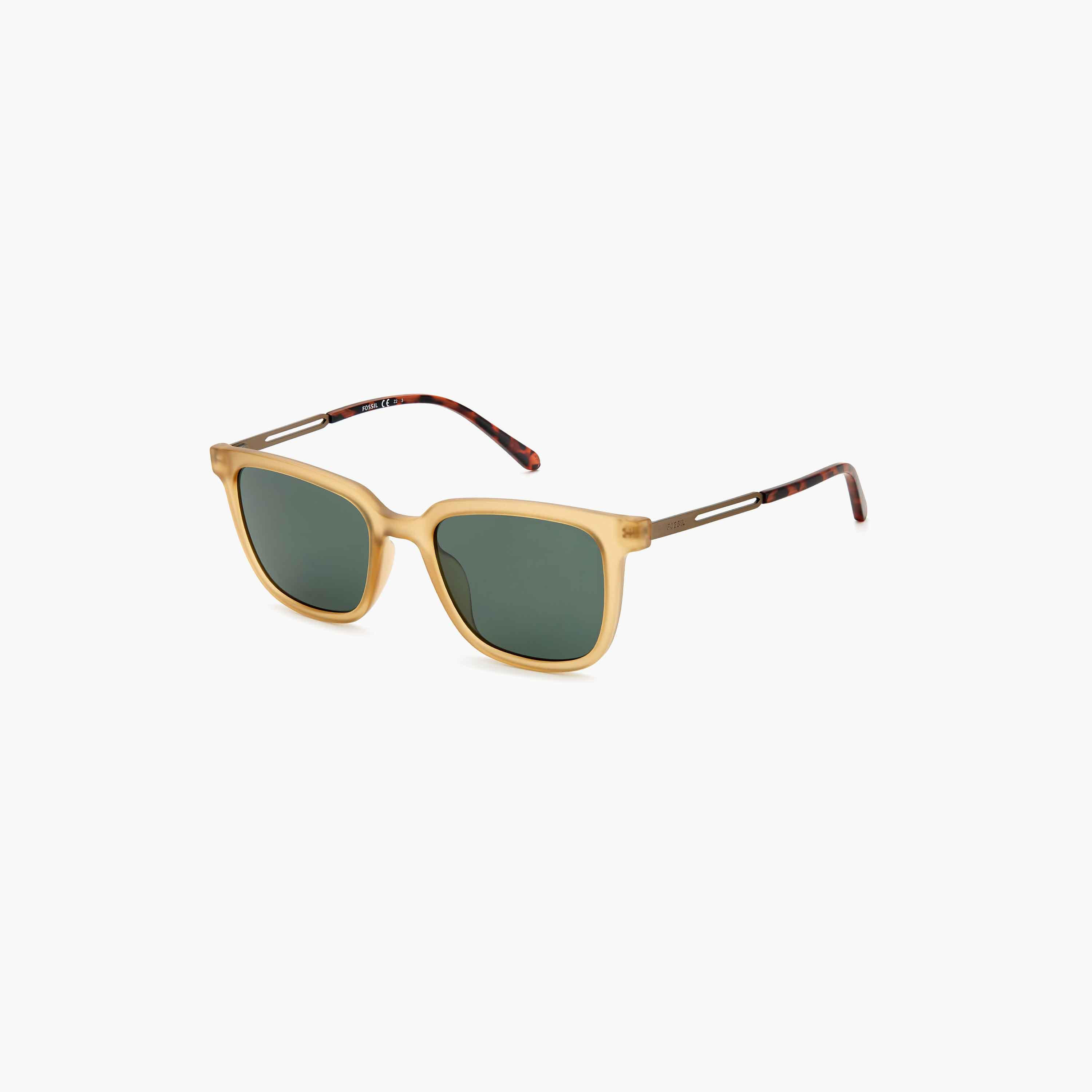 Fossil UV Protected Green Lens 54 mm Square Sunglasses | 204697-men-sunglasses-image-1