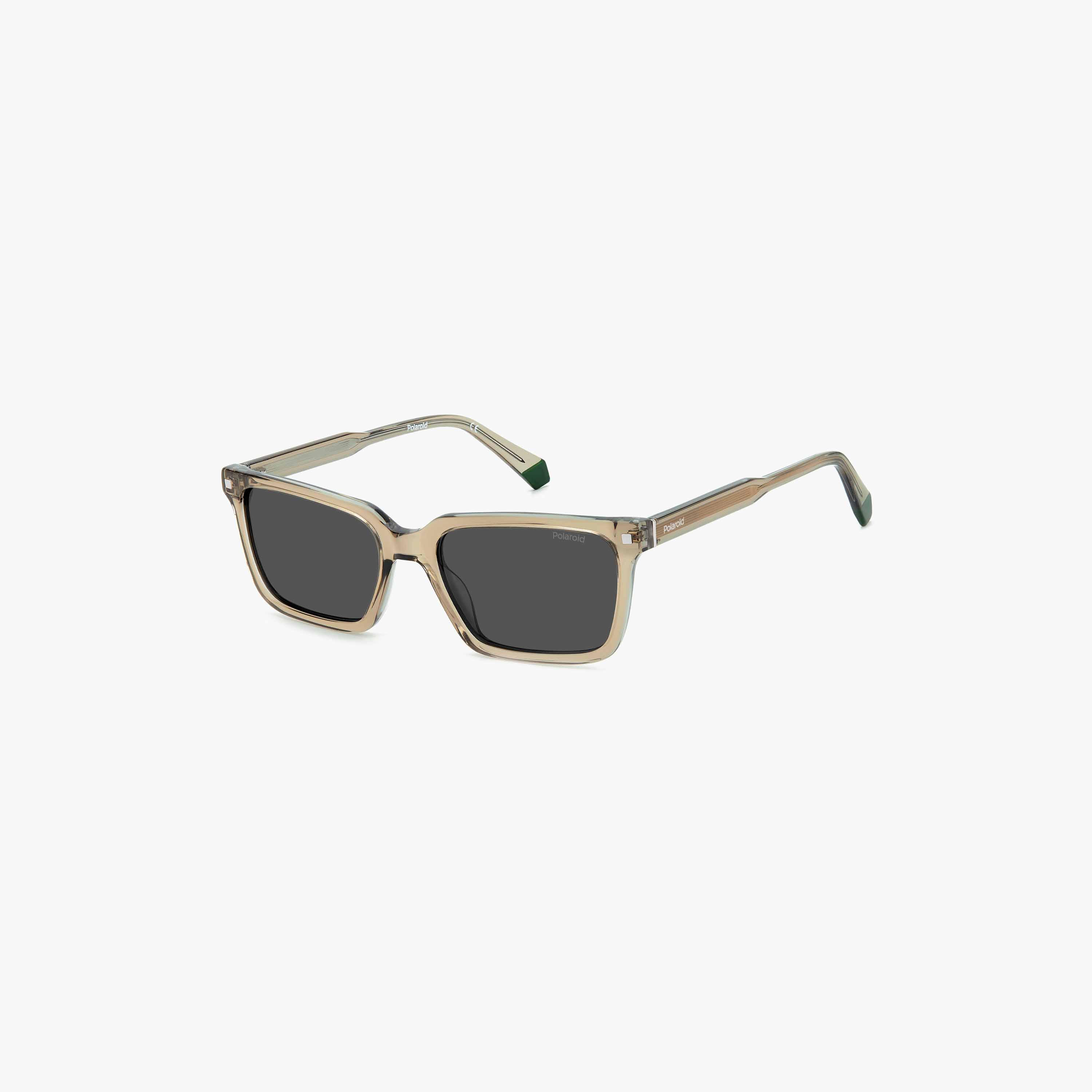Polaroid Men's Polarized and UV Protected Grey Lens 55 mm Rectangular Sunglasses | 204799-girls-accessories-sunglasses-image-1