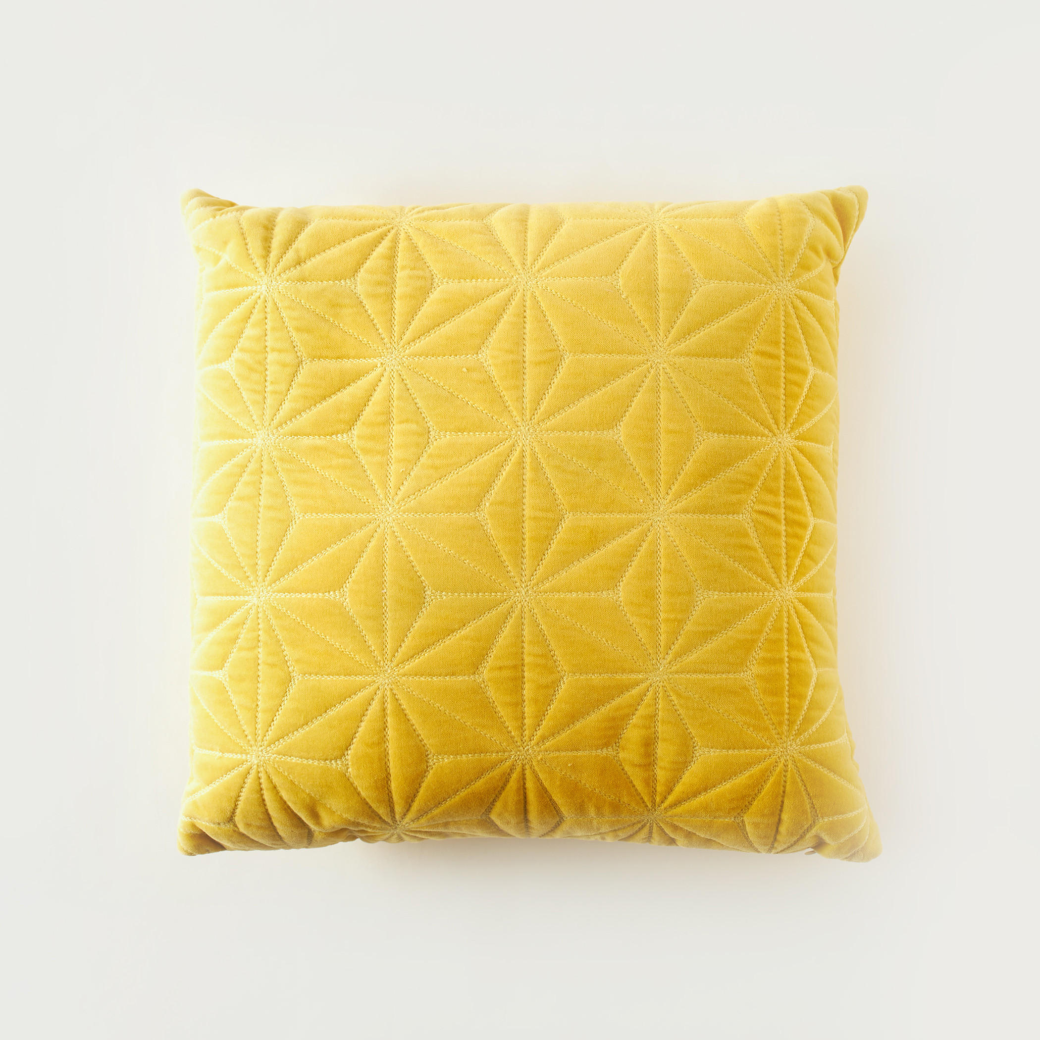 Quilted Velvet Filled Cushion with Zip Closure - 45x45 cms-household-cushionsandthrows-cushioncovers-image-1