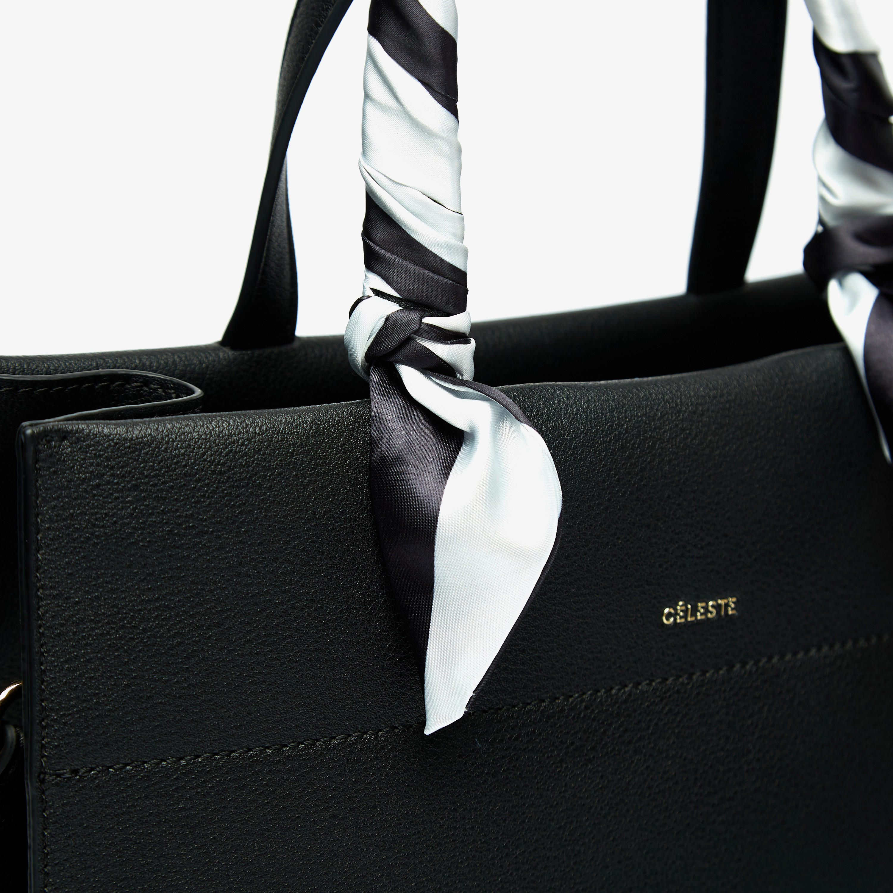 شنطة توتي سادة بمقبض مزدوج ووشاح من سيليست-women-bagsandwallets-handbags-image-5