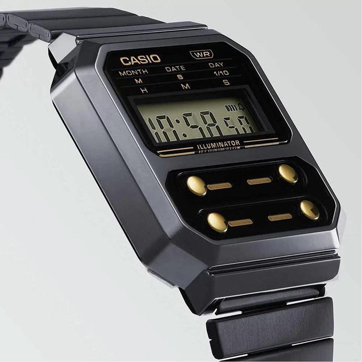 Casio Unisex Stainless Steel Grey Strap Digital Watch - A100WEGG-1A2DF-men-watchesandjewellery-watches-image-3