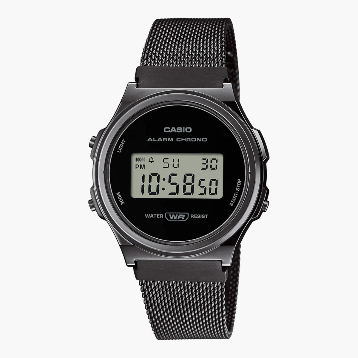 Casio Unisex Mesh Gun Metal Strap Digital Watch - A171WEMB-1ADF-men-watchesandjewellery-watches-image-1