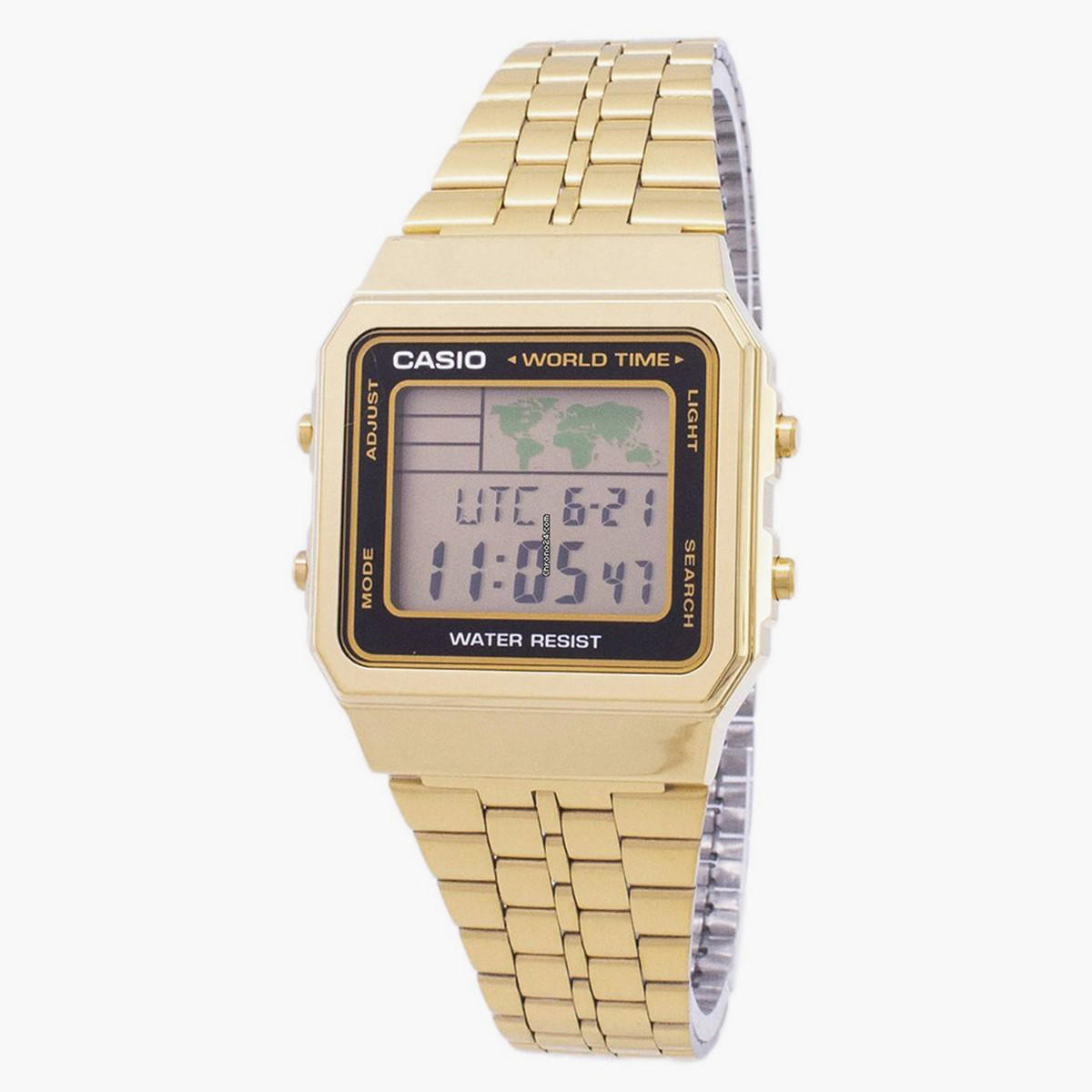 Casio Unisex Stainless Steel Gold Strap Digital Watch - A500WGA-1DF-men-watchesandjewellery-watches-image-1