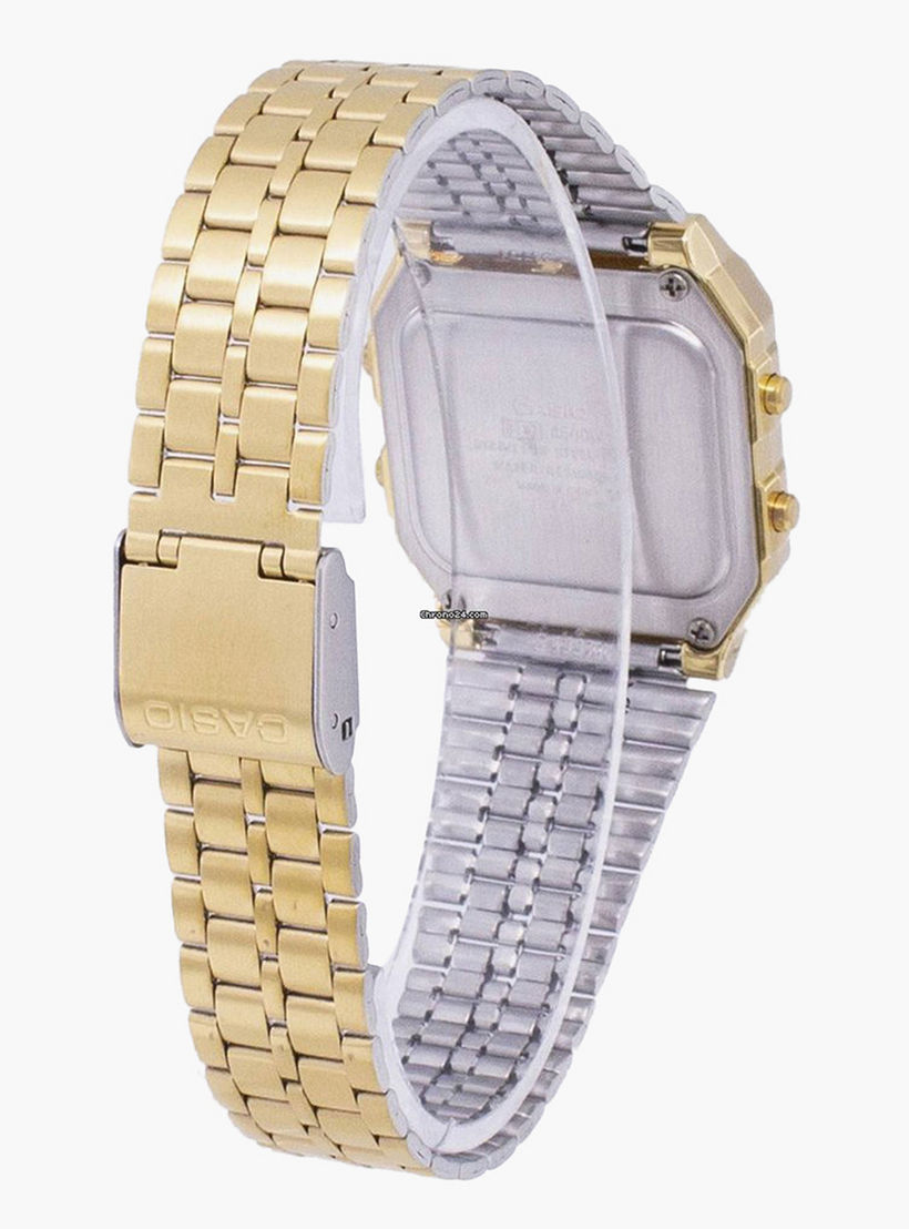 كاسيو ساعة رقمية بسوار ذهبي من استانليس ستيل للجنسين - A500WGA-1DF-men-watchesandjewellery-watches-image-3