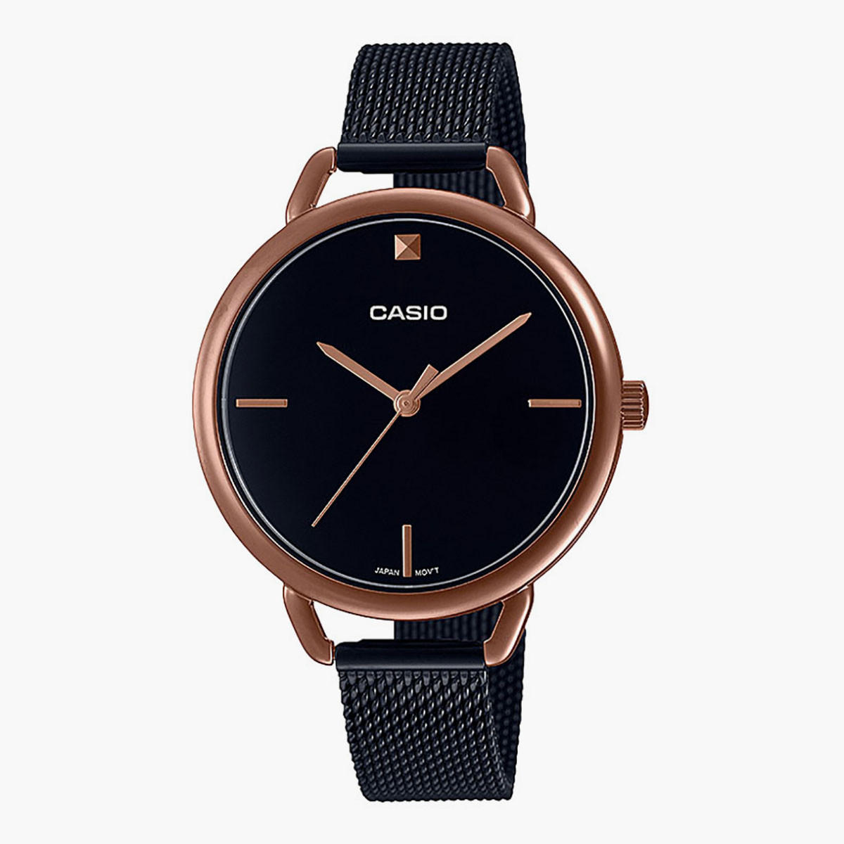 Casio Women Mesh Black Strap Analog Watch - LTP-E415MBR-1CDF-women-watchesandjewellery-watches-image-1