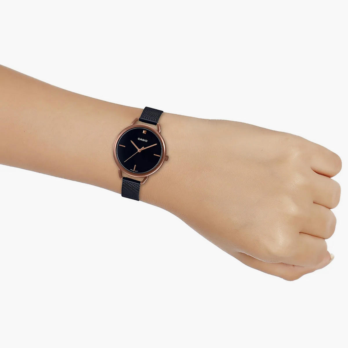 Casio Women Mesh Black Strap Analog Watch - LTP-E415MBR-1CDF-women-watchesandjewellery-watches-image-3