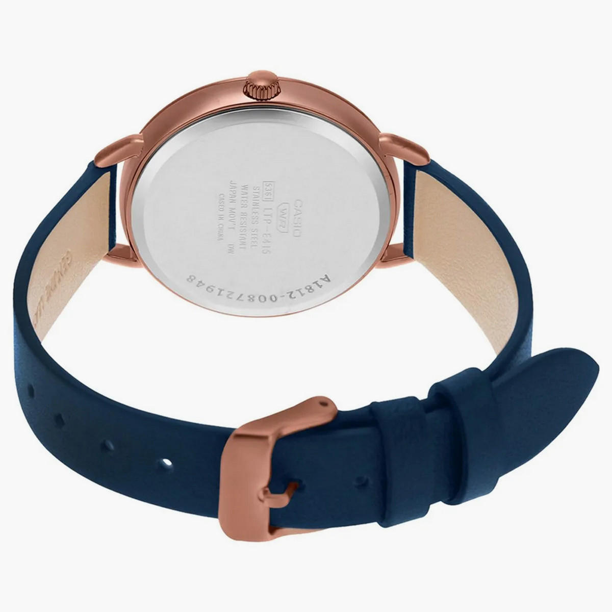 كاسيو ساعة تناظرية للنساء بسوارجلدي كحلي- LTP-E415RL-2CDF-women-watchesandjewellery-watches-image-4