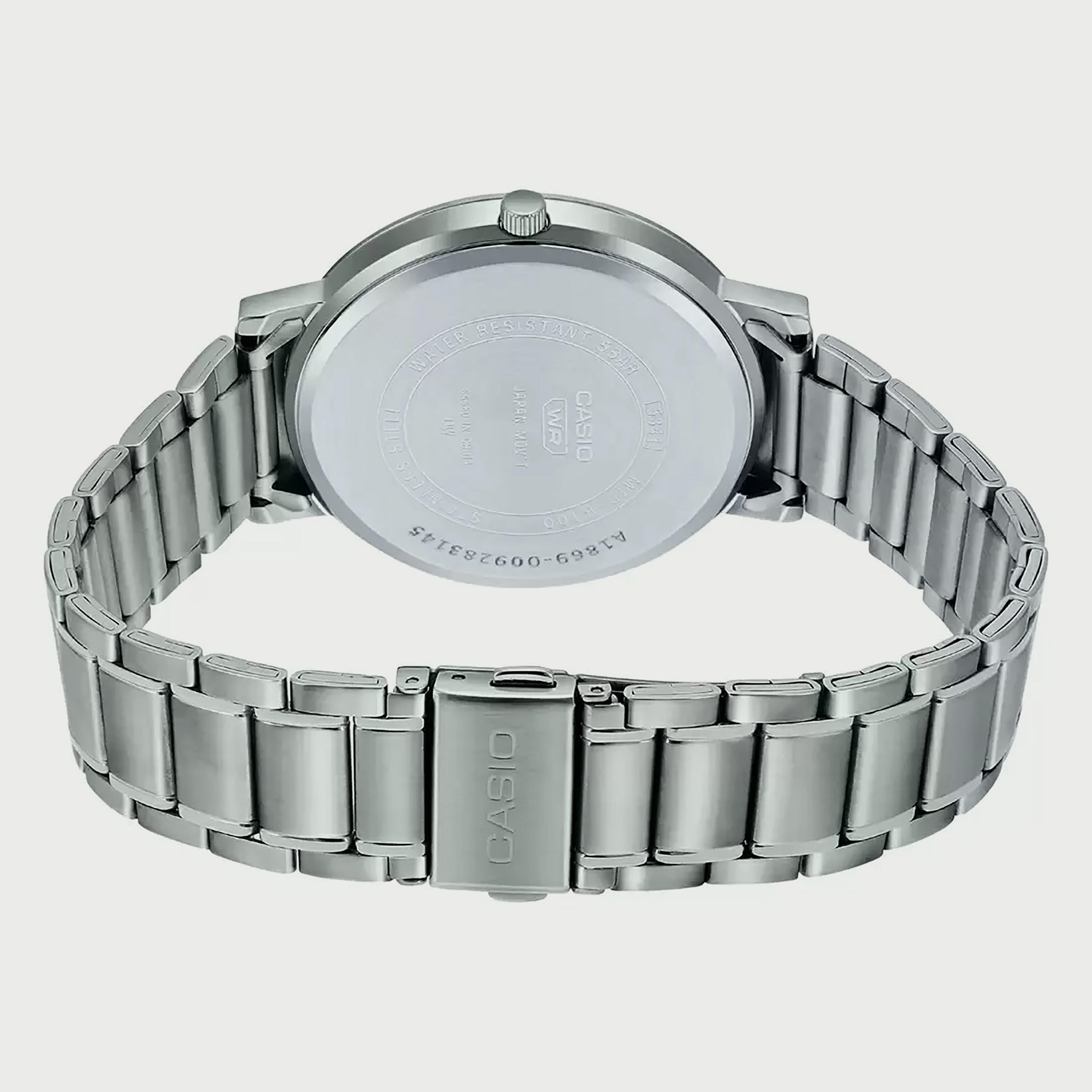 Casio Men's Silver Analog Stainless Steel Strap Watch MTP-B100D-1EVDF-men-watchesandjewellery-watches-image-3