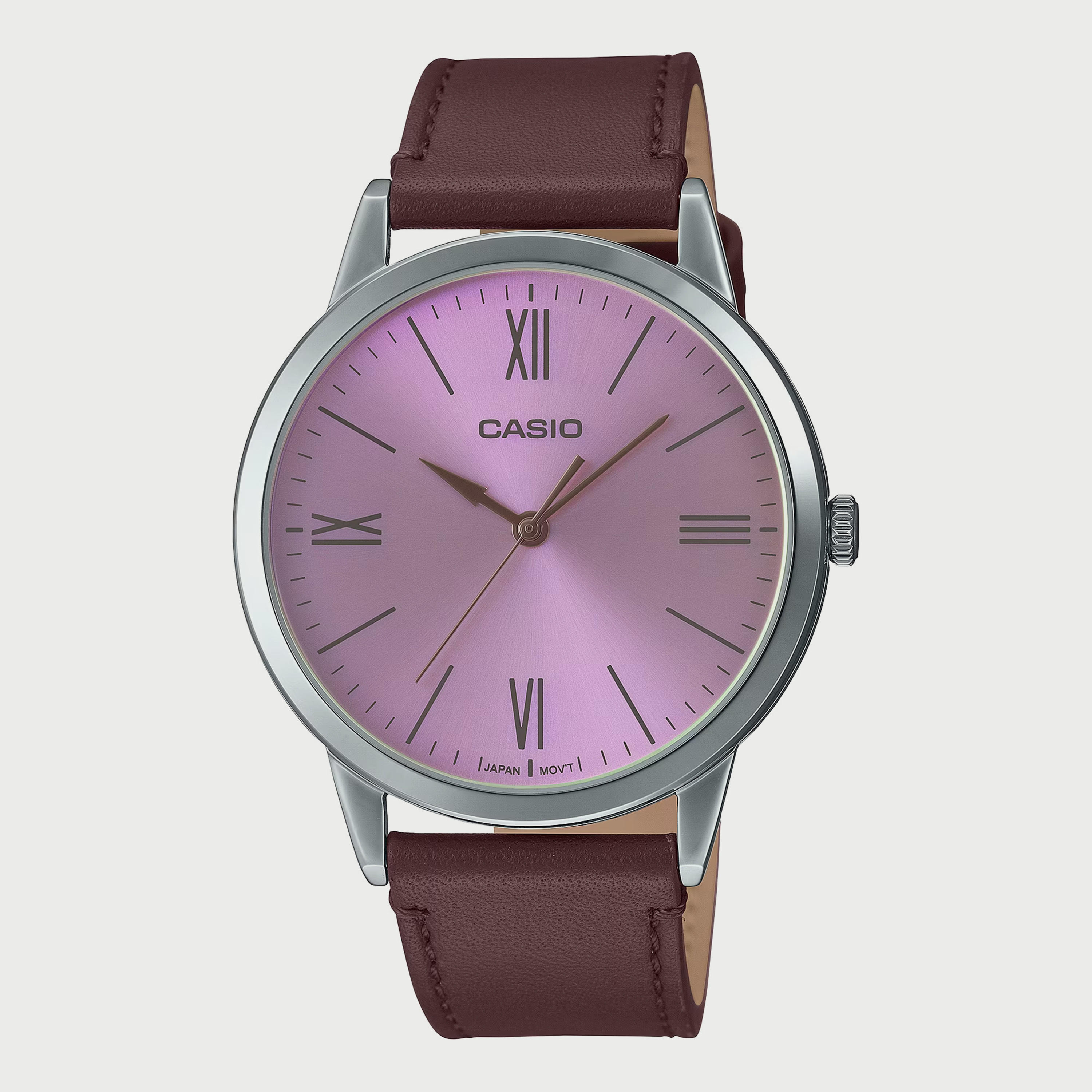 MTP-E600L-5BDF ساعة أنالوج للرجال بسوار جلدي بلون بني من كاسيو-men-watchesandjewellery-watches-image-1