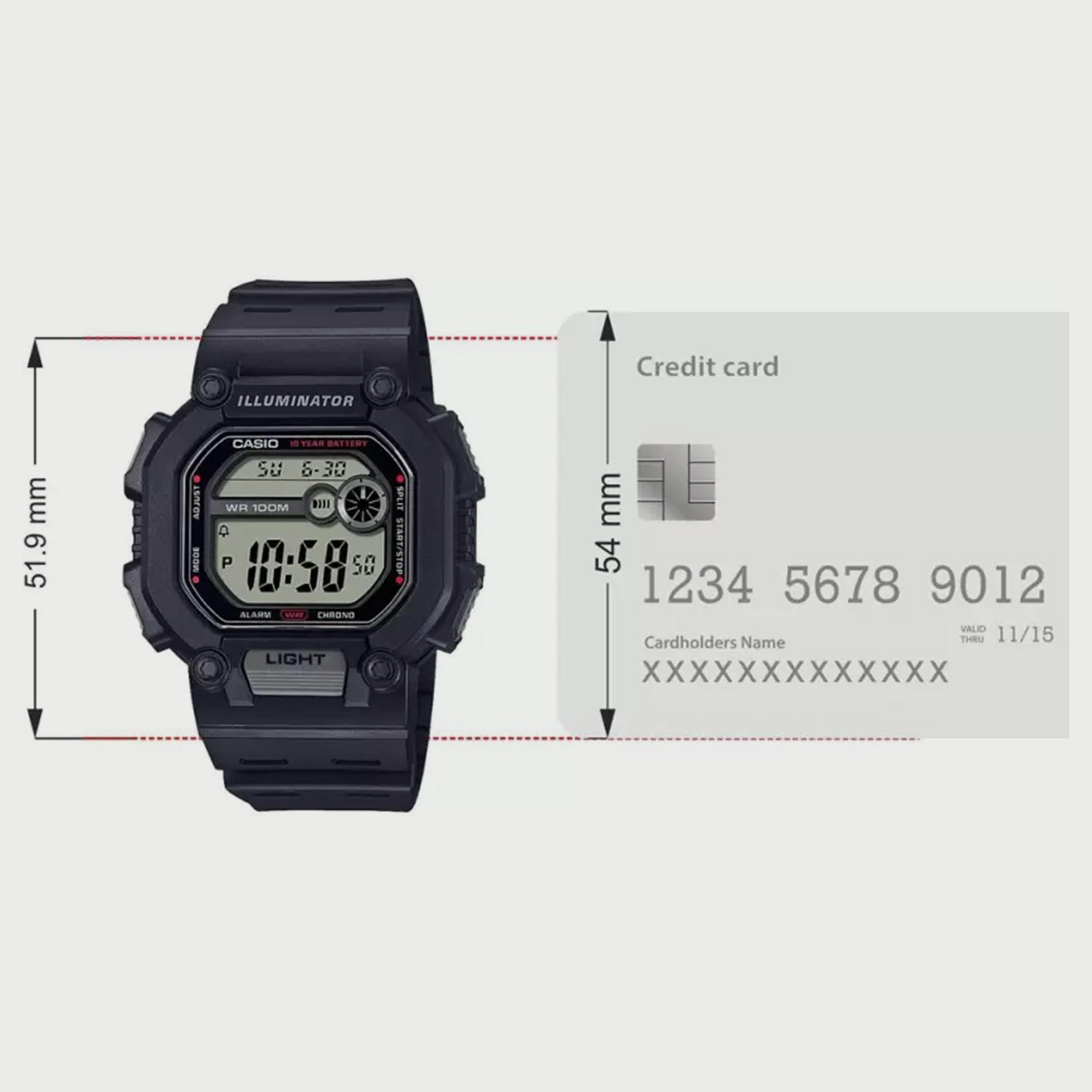 Casio Unisex Black Digital Silicone Strap Watch W-737H-1A2VDF-men-watchesandjewellery-watches-image-4