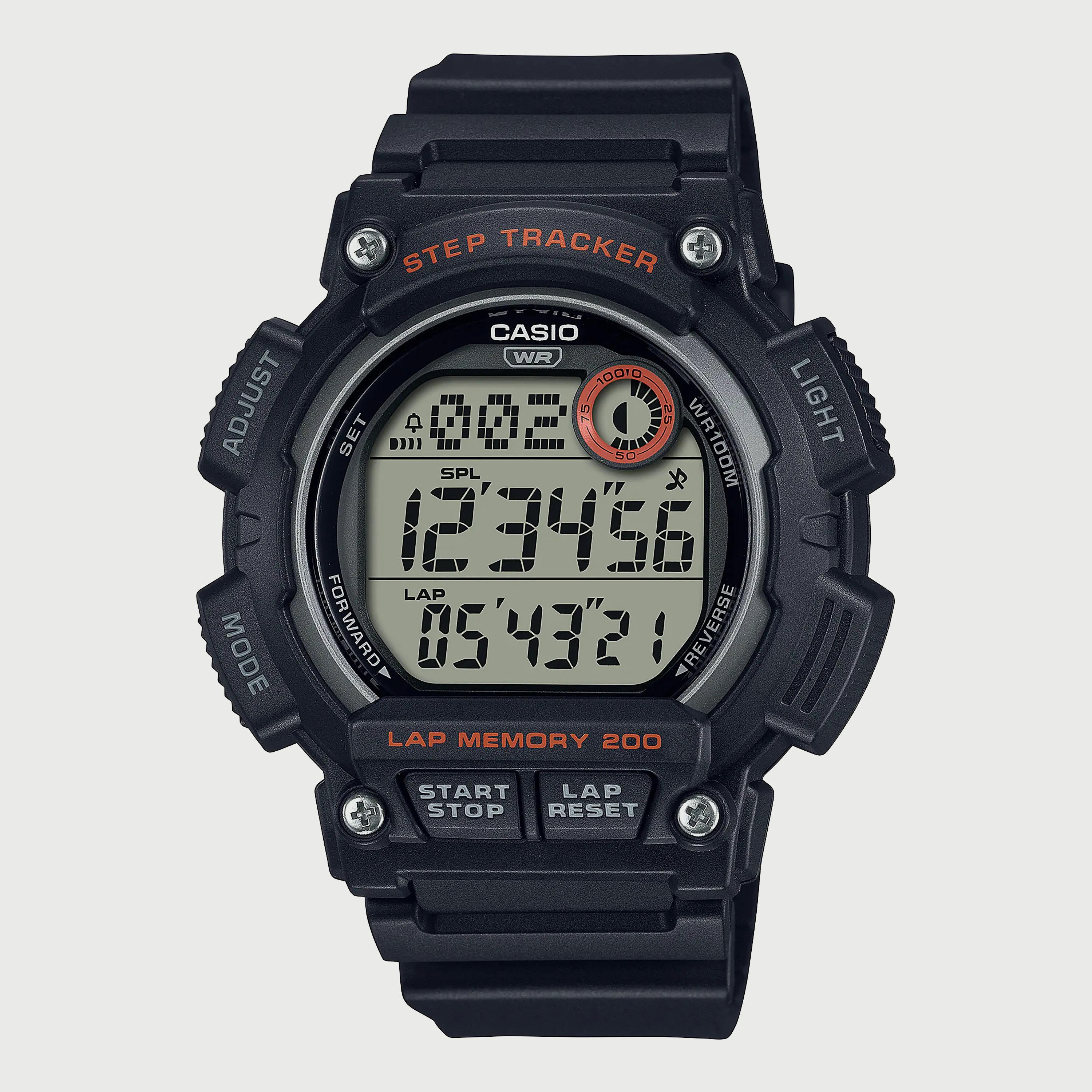 ساعة كاسيو الرقمية السوداء للجنسين بسوار سيليكون WS-2100H-1AVDF-men-watchesandjewellery-watches-image-1