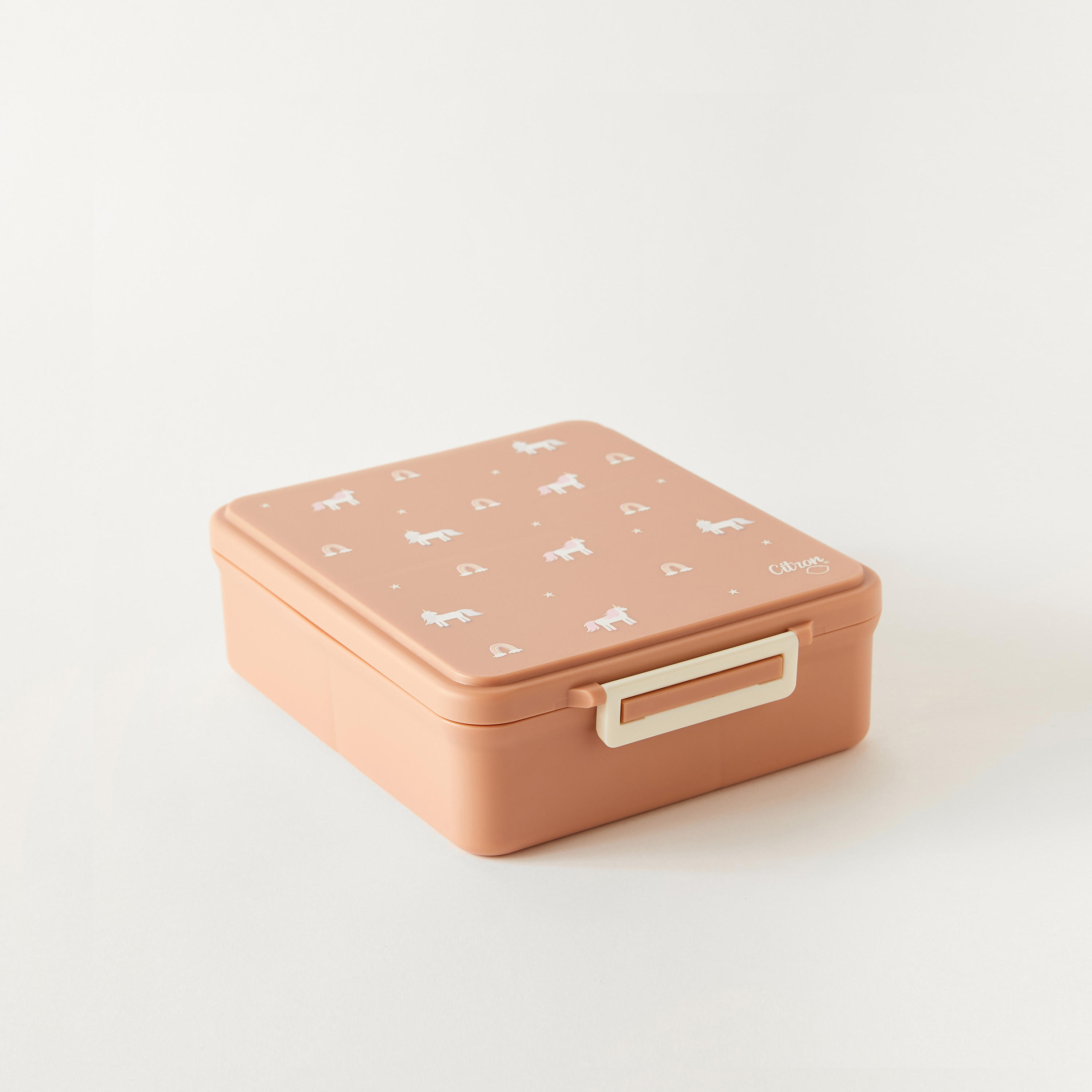 صندوق غداء مقسّم بغطاء بقفل مشبك وطبعات يونيكورن من سيترون - ضمان 6 أشهر-school-lunchessentials-lunchboxes-image-2