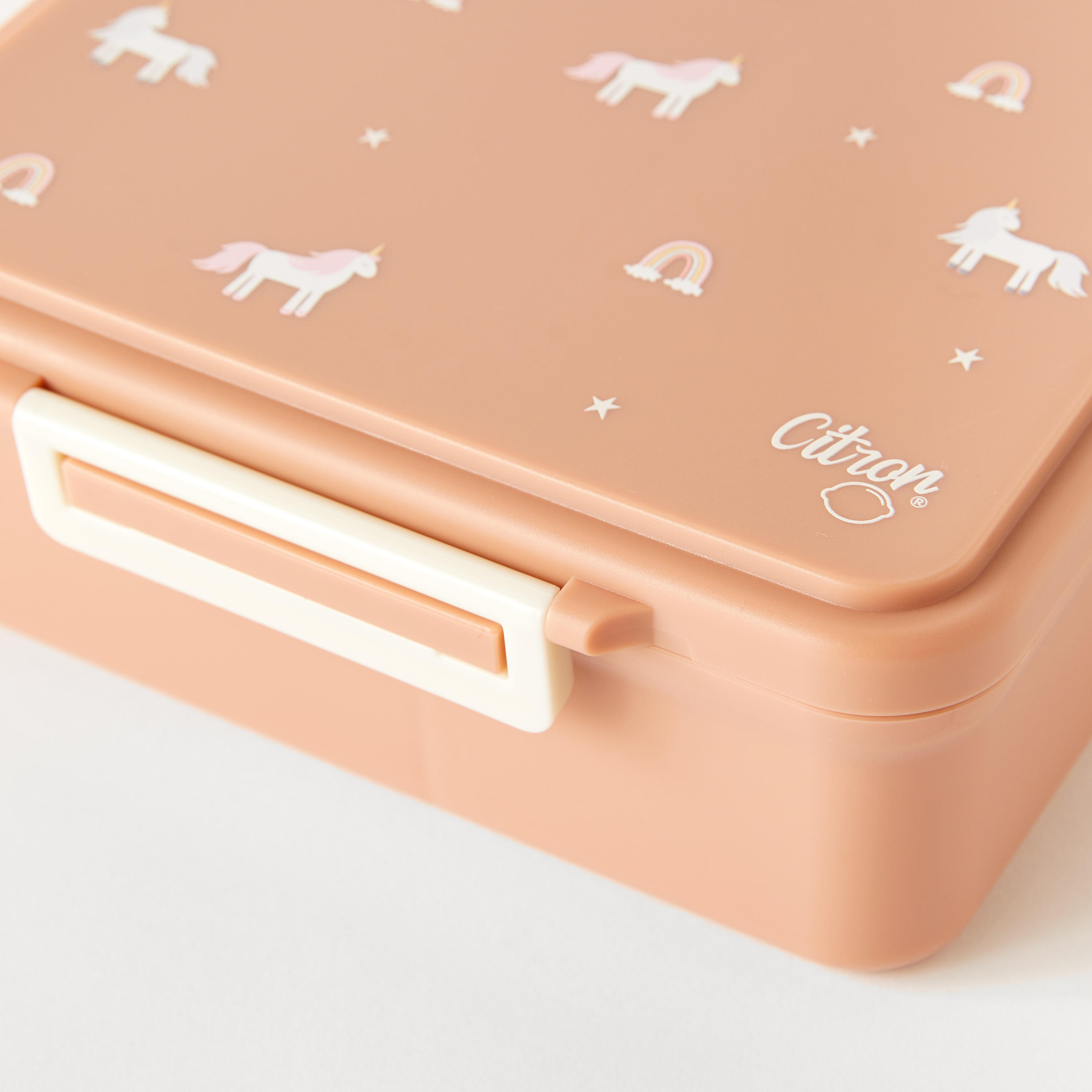 صندوق غداء مقسّم بغطاء بقفل مشبك وطبعات يونيكورن من سيترون - ضمان 6 أشهر-school-lunchessentials-lunchboxes-image-4