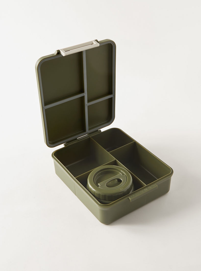 صندوق غداء مقسّم بغطاء بقفل مشبك وطبعات يونيكورن من سيترون - ضمان 6 أشهر-school-lunchessentials-lunchboxes-image-3