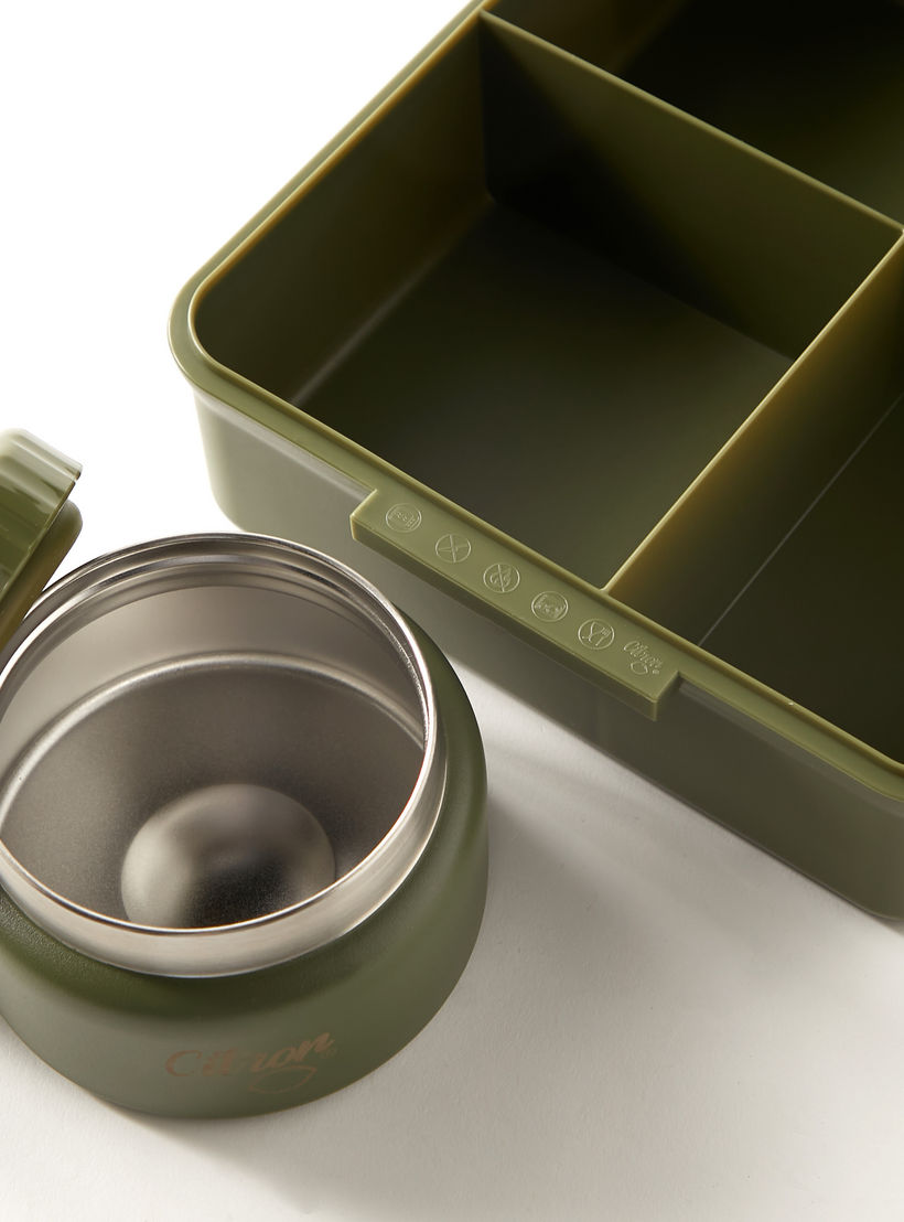 صندوق غداء مقسّم بغطاء بقفل مشبك وطبعات يونيكورن من سيترون - ضمان 6 أشهر-school-lunchessentials-lunchboxes-image-5