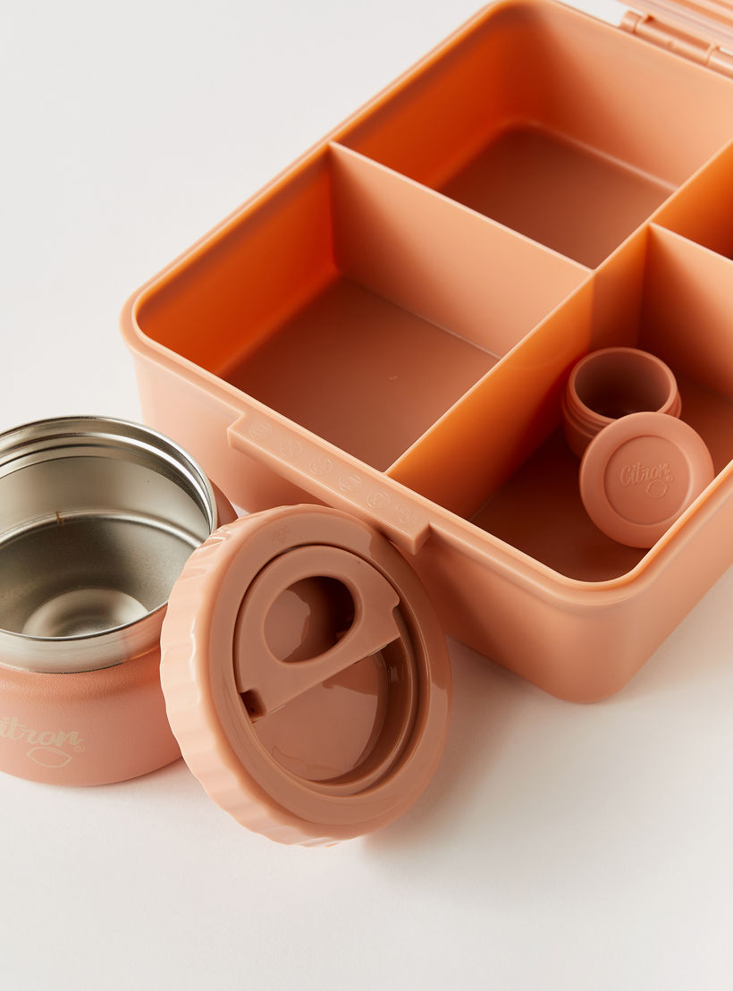 صندوق غداء مقسّم بغطاء بقفل مشبك وطبعات يونيكورن من سيترون - ضمان 6 أشهر-school-lunchessentials-lunchboxes-image-5
