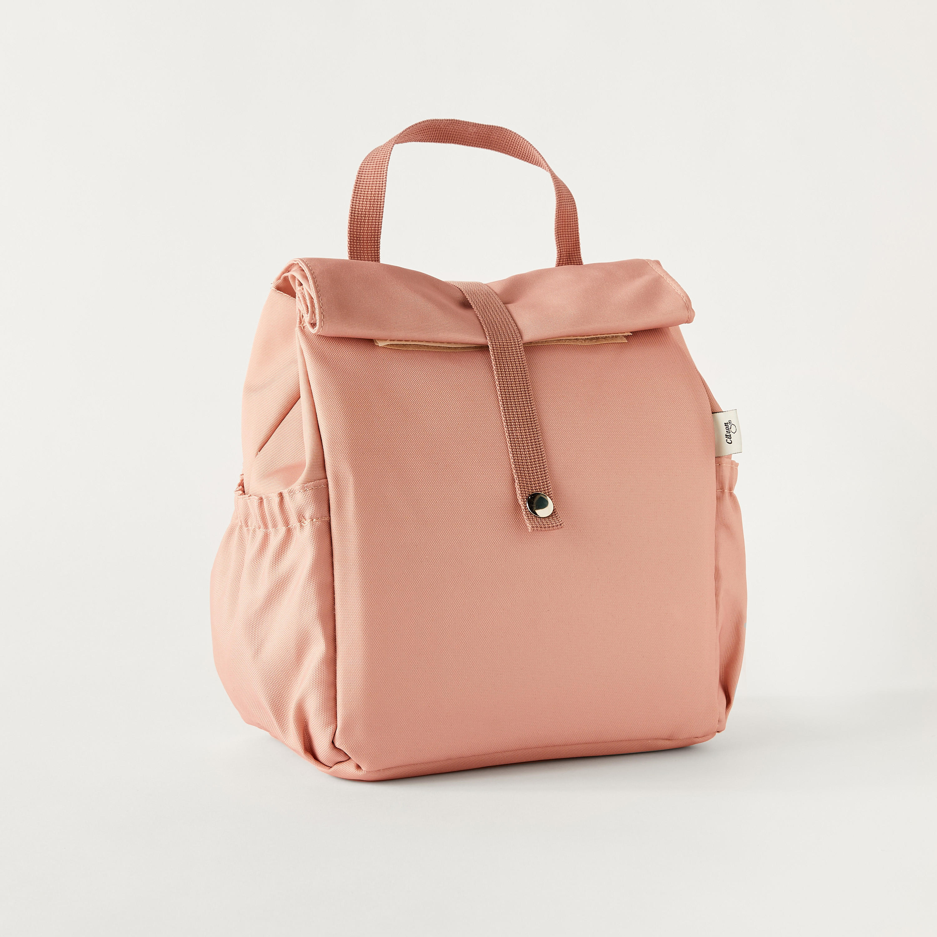 Citron Solid Lunch Bag with Detachable Strap and Snap Button Closure-school-lunchessentials-lunchbags-image-2