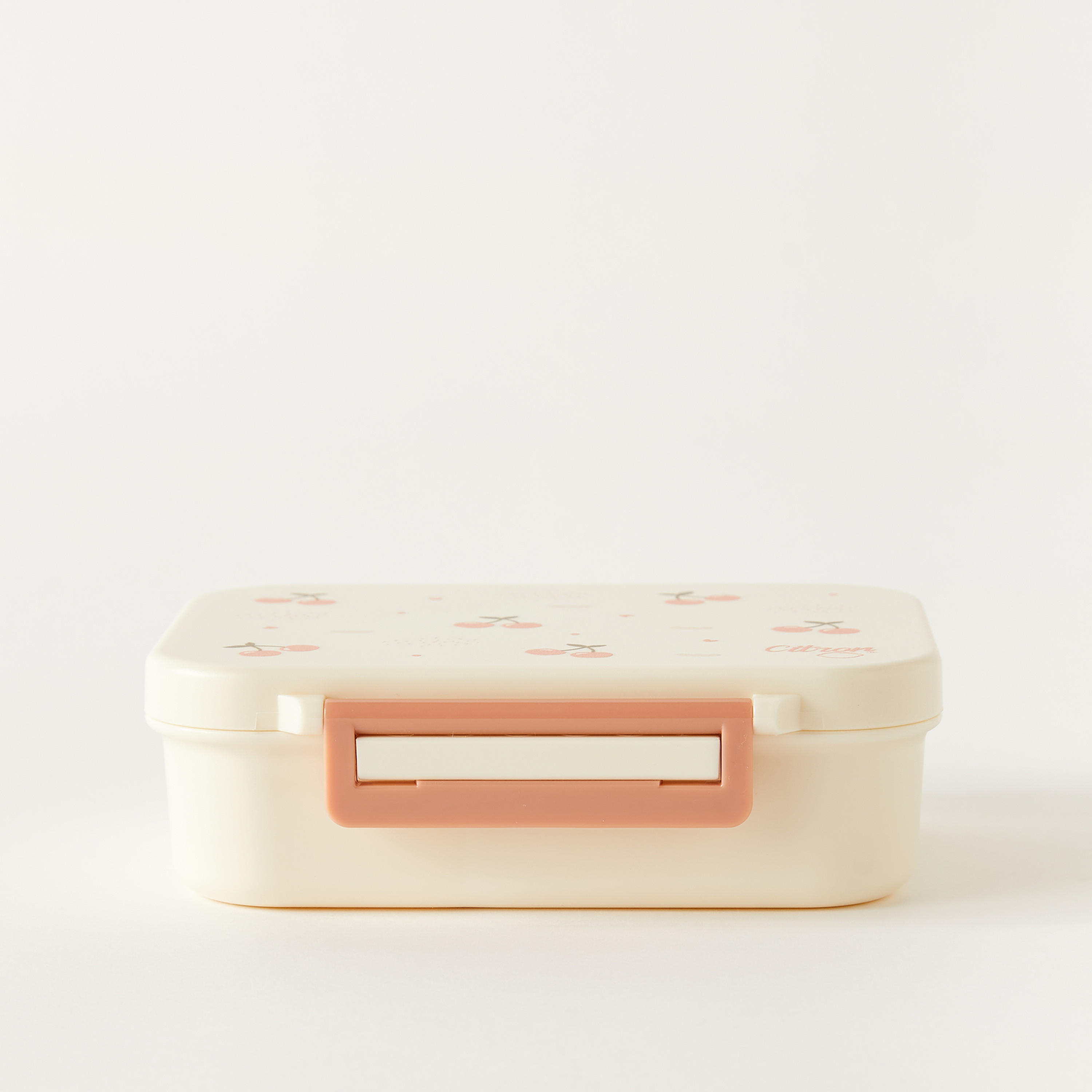 Citron Cherry Print Sectioned Lunch Box with Clip Lock Lid-school-lunchessentials-lunchboxes-image-1