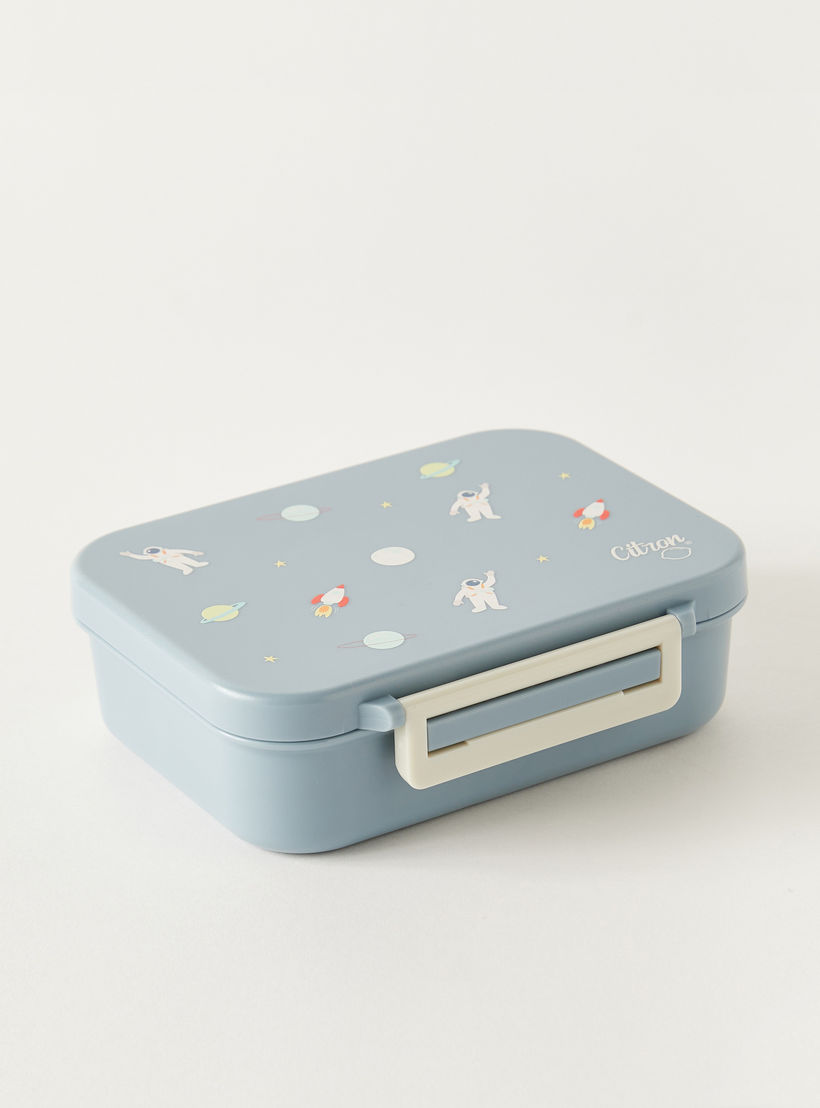 Citron Printed Sectioned Lunch Box with Clip Lock Lid6 -Month Warranty-school-lunchessentials-lunchboxes-image-2
