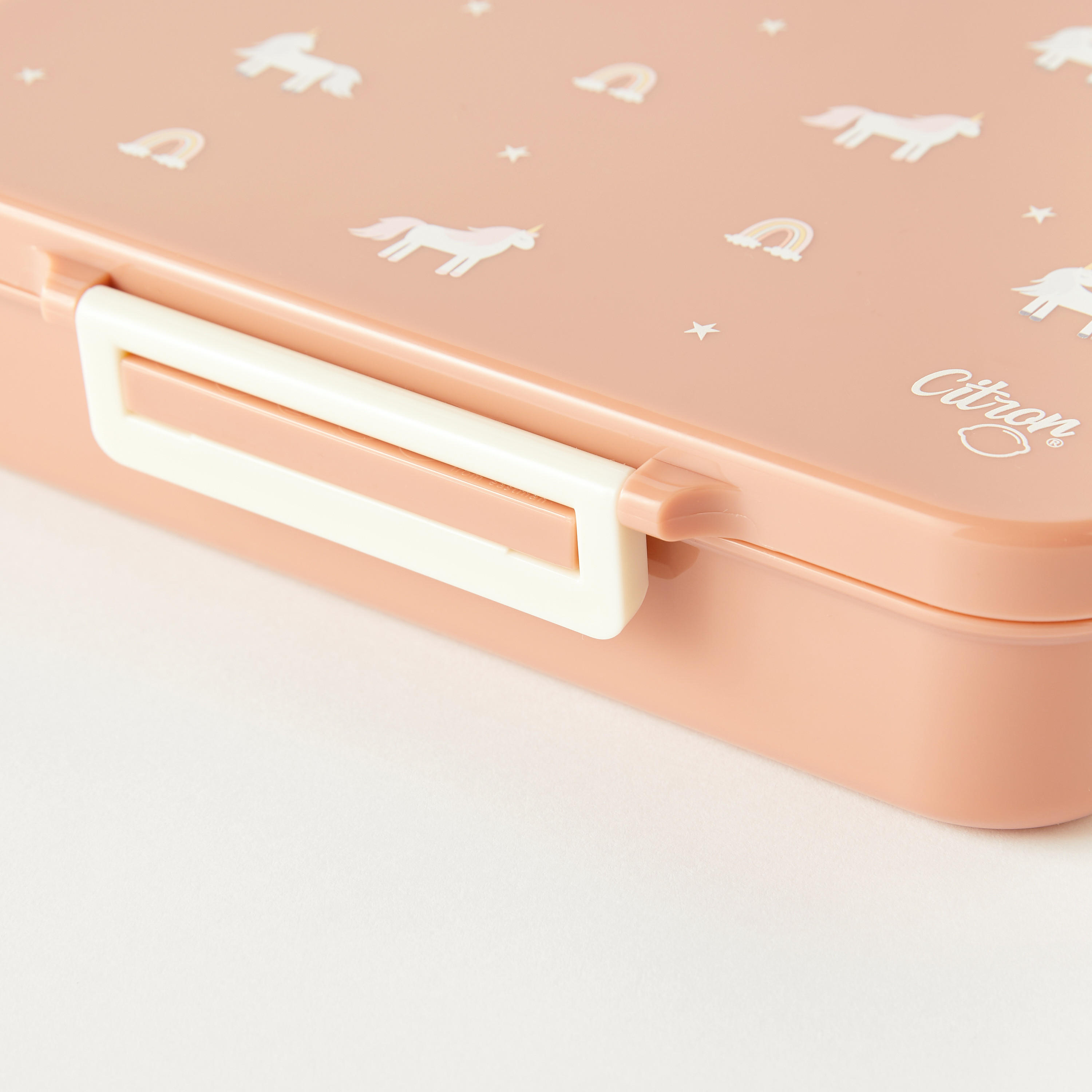 Citron Unicorn Print Sectioned Lunch Box with Clip Lock Lid6 -Month Warranty-school-lunchessentials-lunchboxes-image-4