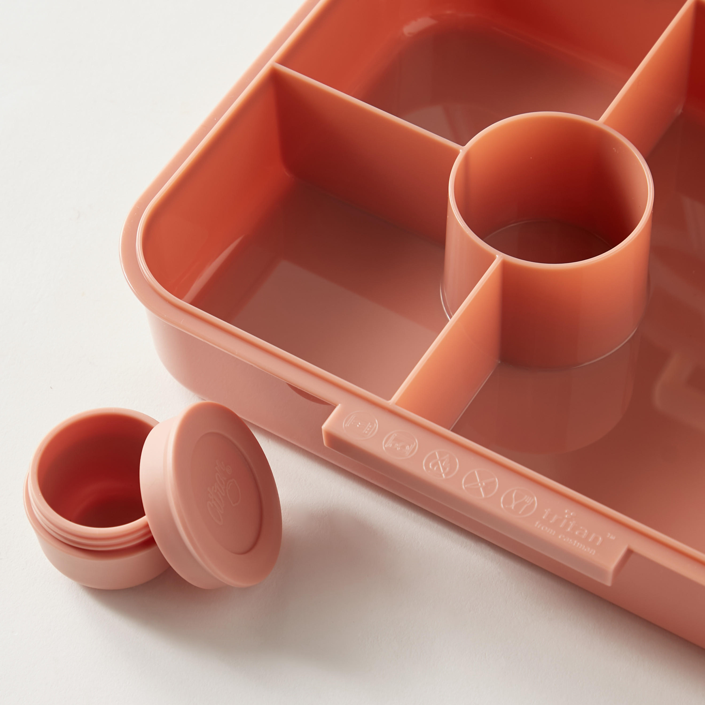 Citron Solid Sectioned Lunch Box with Clip Lock Lid and Food Jar6 -Month Warranty-school-lunchessentials-lunchboxes-image-3
