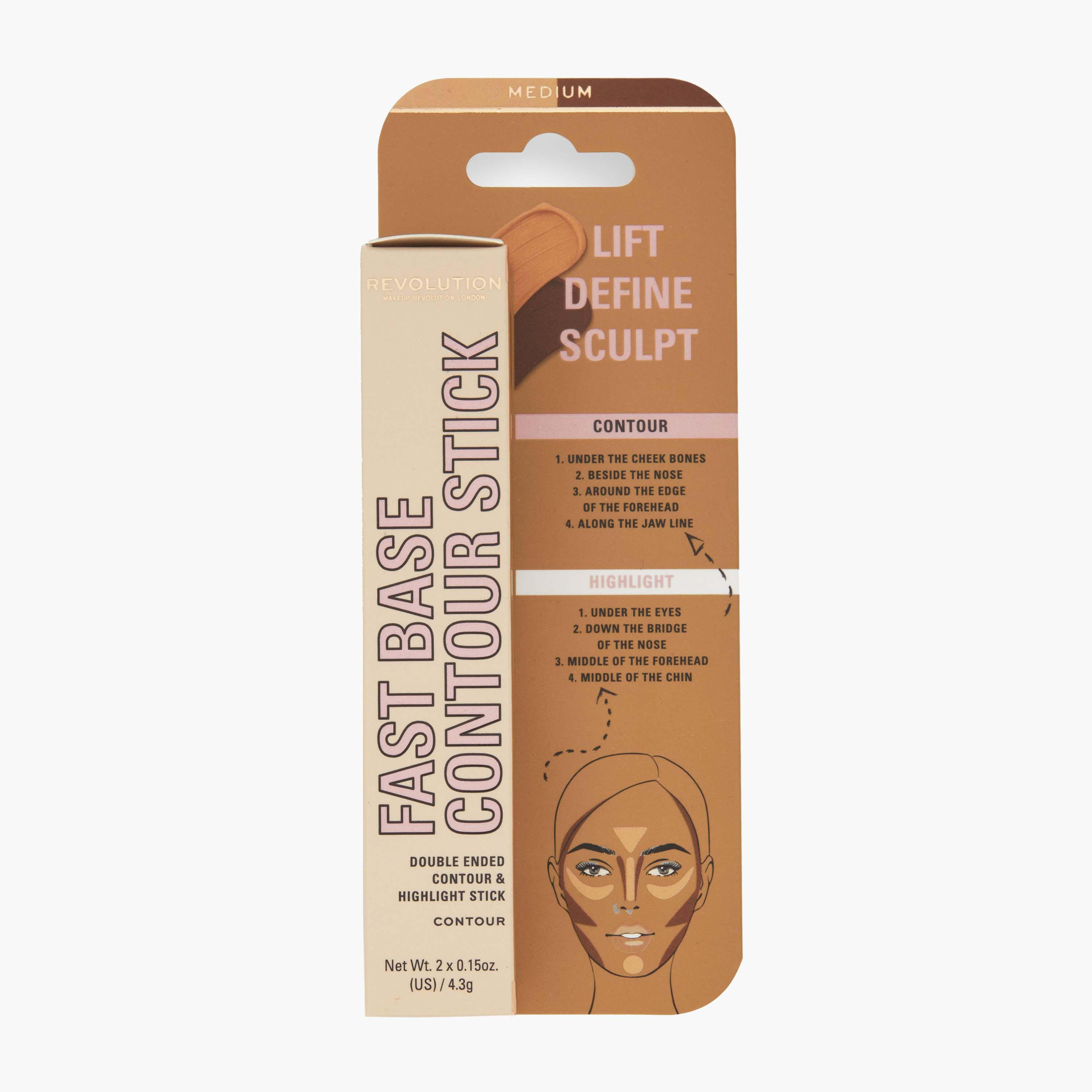 Makeup Revolution Fast Base Contour and Highlight Stick - 4.3 gms-beautyandpersonalcare-makeup-face-highlighters-image-1