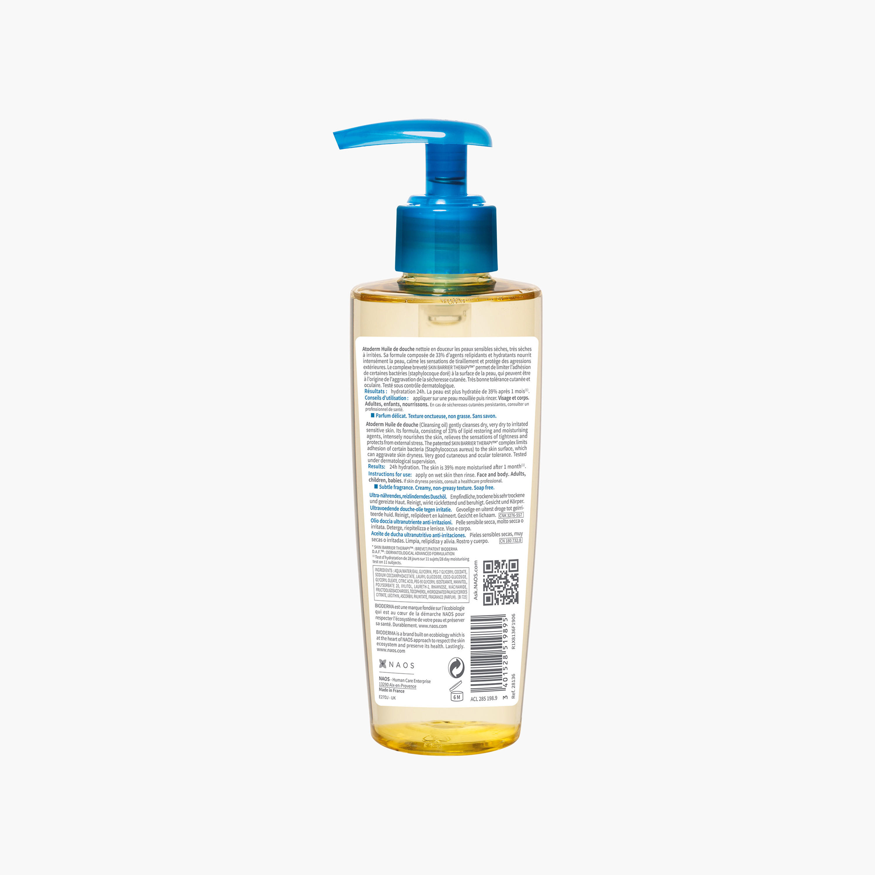 Bioderma Atoderm Ultra-Nourishing Cleansing Oil - 200 ml-beautyandpersonalcare-bathandbody-bathandshower-bodywash-image-2