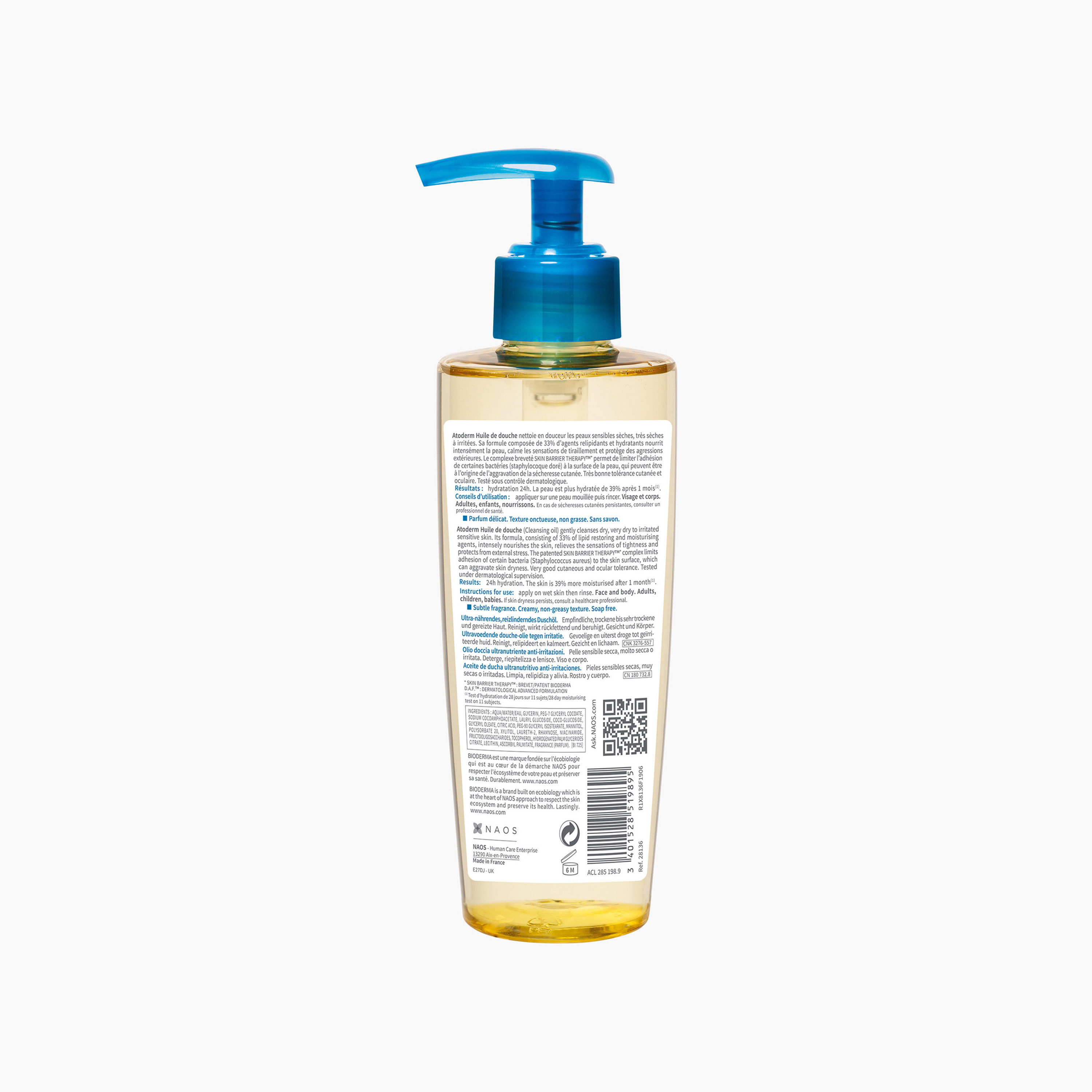 Bioderma Atoderm Ultra-Nourishing Cleansing Oil - 200 ml-beautyandpersonalcare-bathandbody-bathandshower-bodywash-image-2