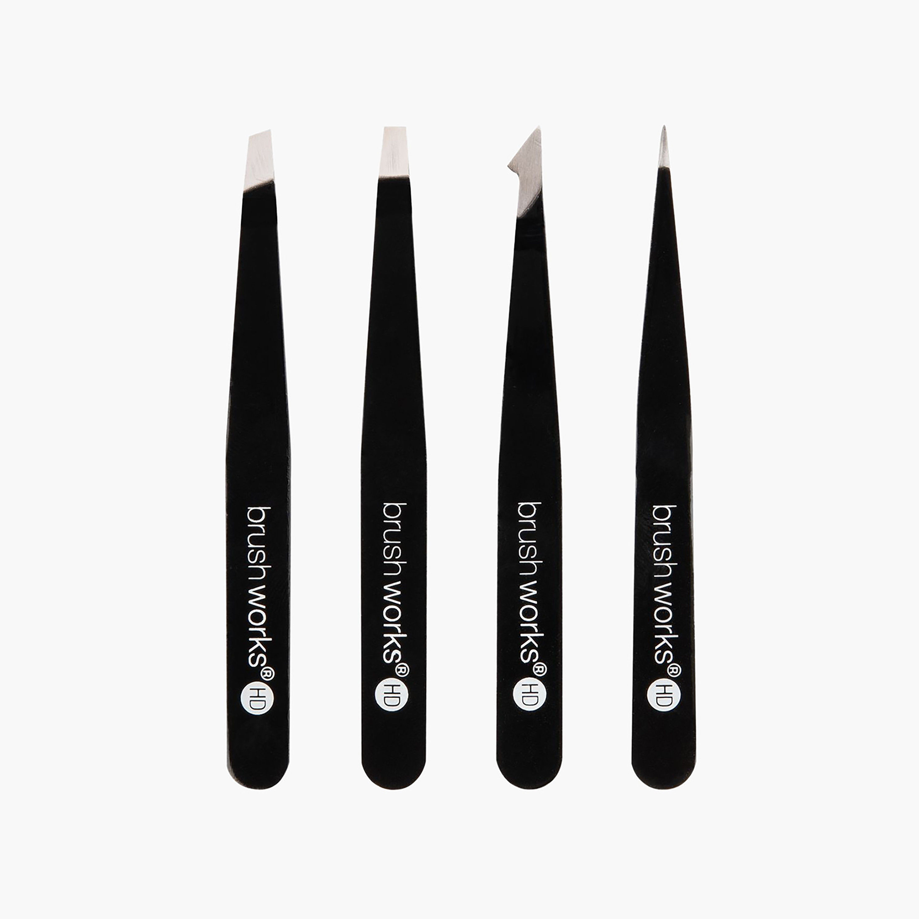 Brushworks 4-Piece Complete HD Combination Tweezer Set-beautyandpersonalcare-makeup-brushesandaccessories-accessories-image-2