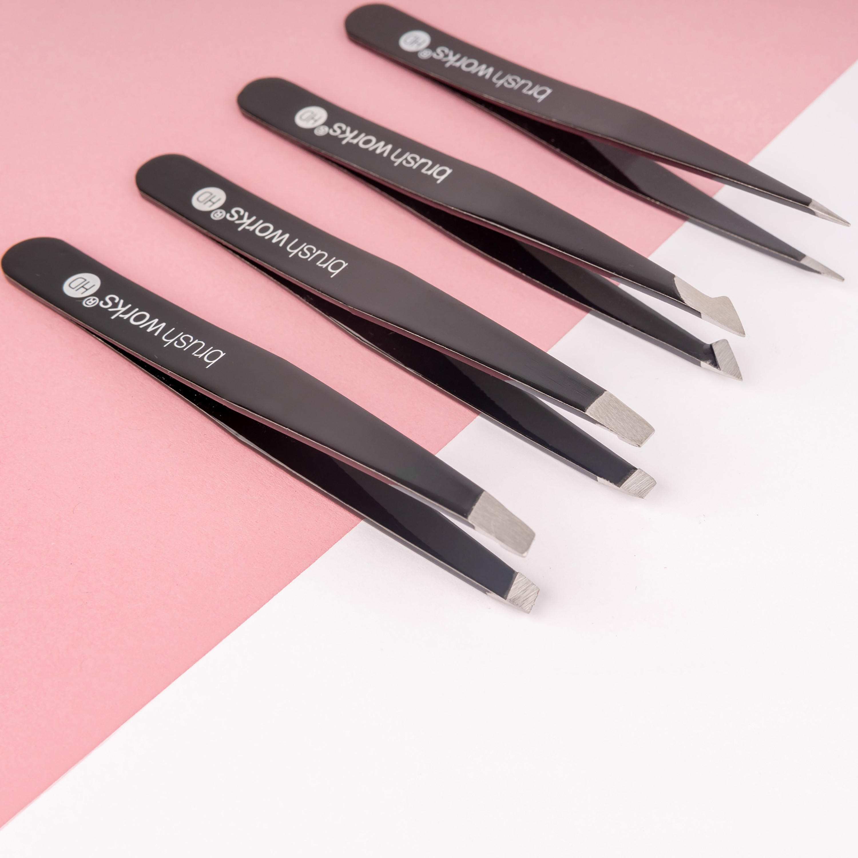 Brushworks 4-Piece Complete HD Combination Tweezer Set-beautyandpersonalcare-makeup-brushesandaccessories-accessories-image-3