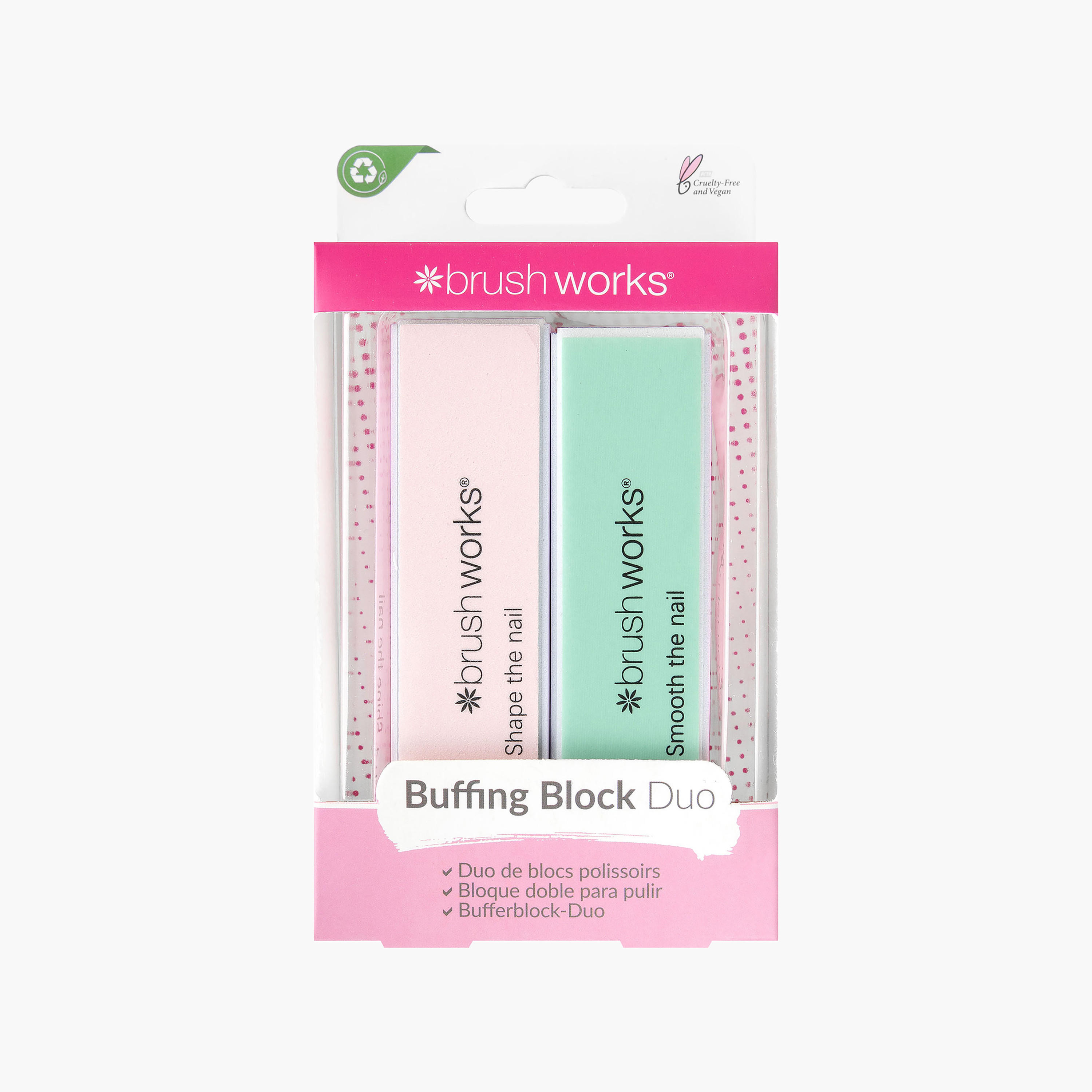 Brushworks 2-Piece Pastel Nail Buffing Blocks Set-beautyandpersonalcare-makeup-nails-nailtools-image-1