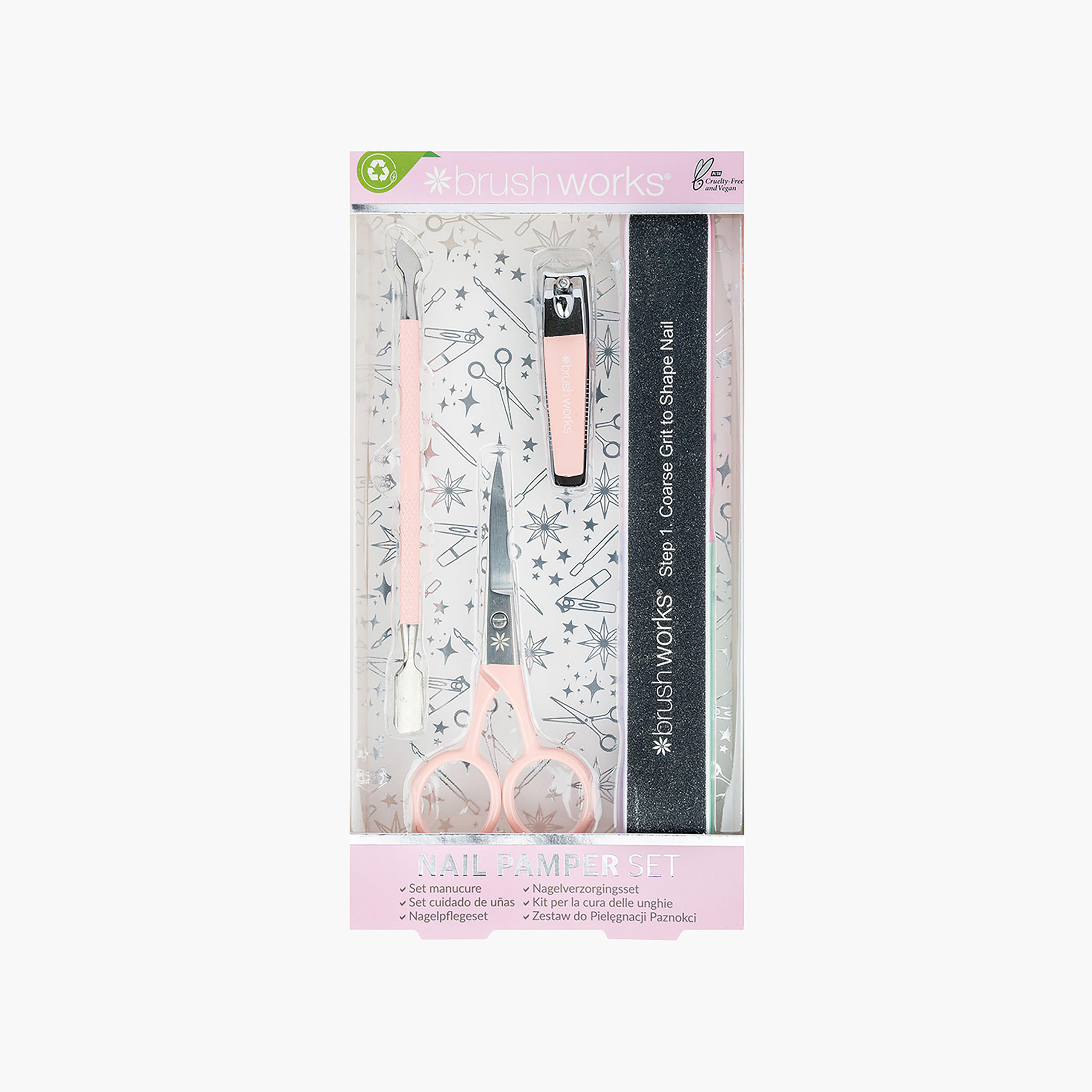 Brushworks 4-Piece Nail Pamper Set-beautyandpersonalcare-makeup-nails-nailtools-image-1