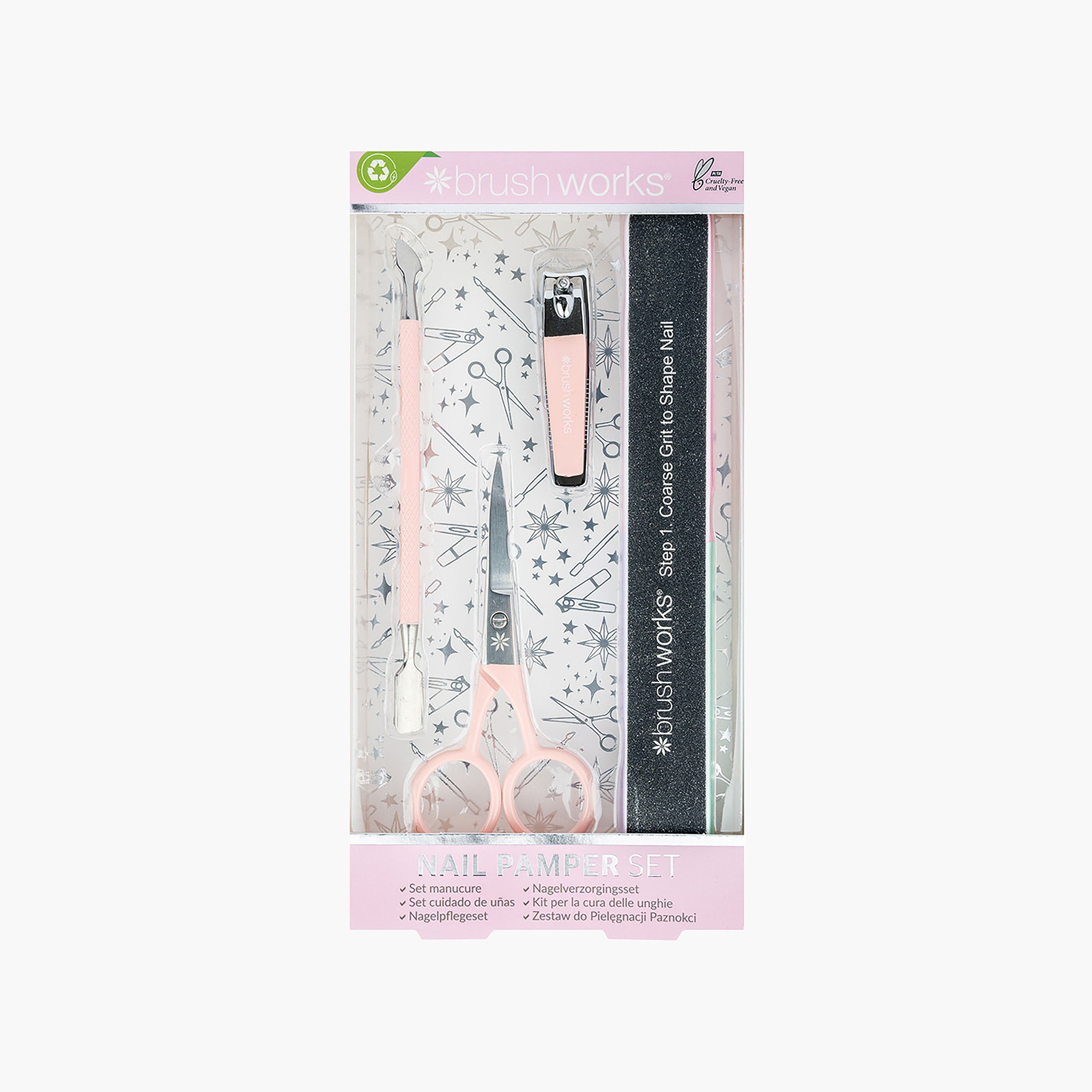 Brushworks 4-Piece Nail Pamper Set-beautyandpersonalcare-makeup-nails-nailtools-image-1