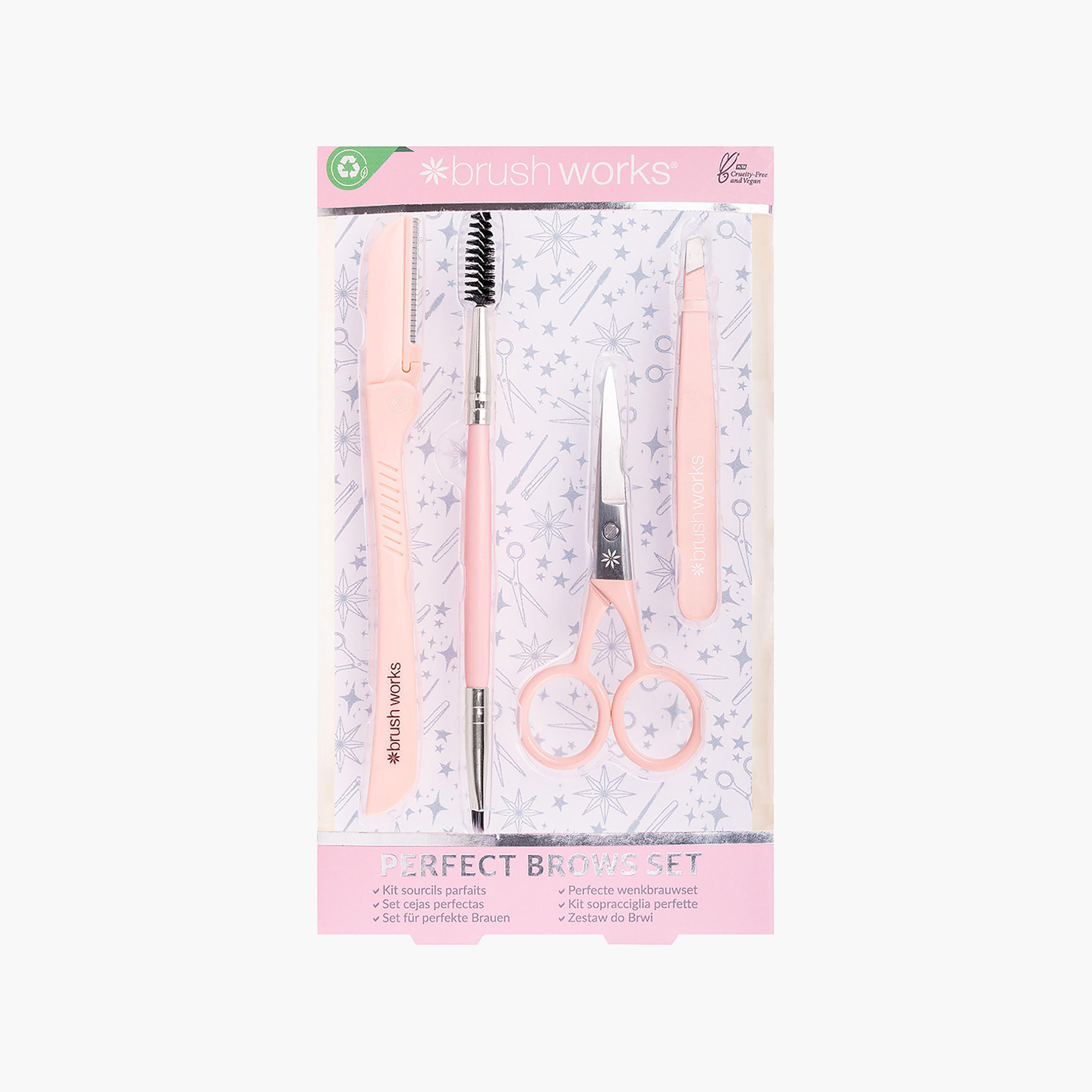 Brushworks 4-Piece Perfect Brows Set-beautyandpersonalcare-makeup-brushesandaccessories-accessories-image-1