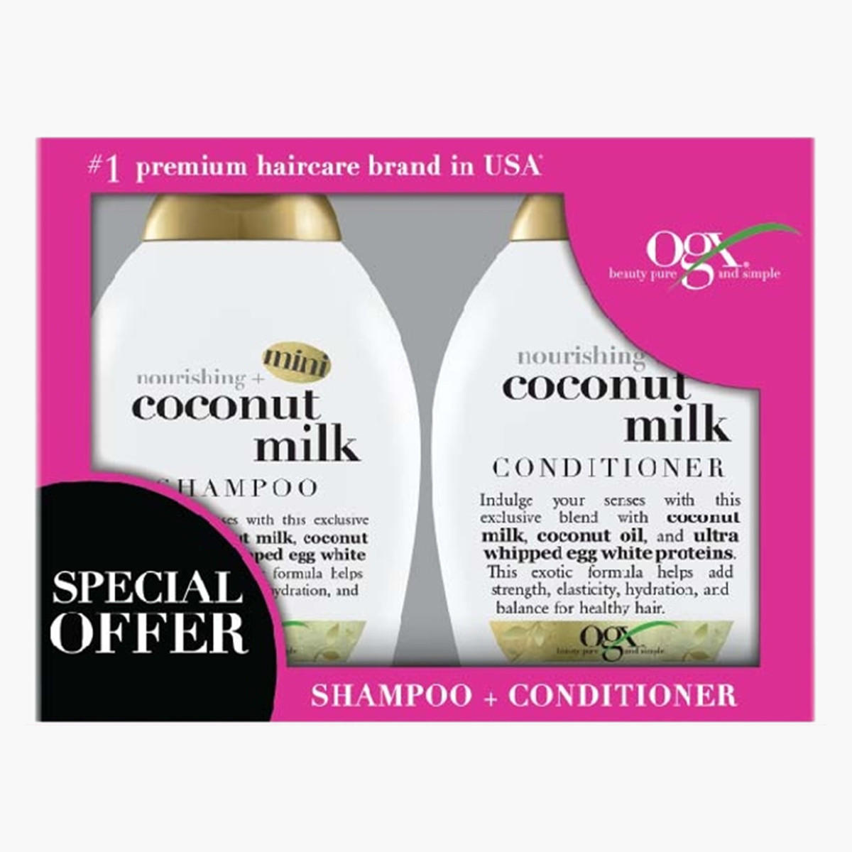 OGX Nourishing Coconut Milk Shampoo and Conditioner Set-beautyandpersonalcare-hair-haircare-combopacks-image-1