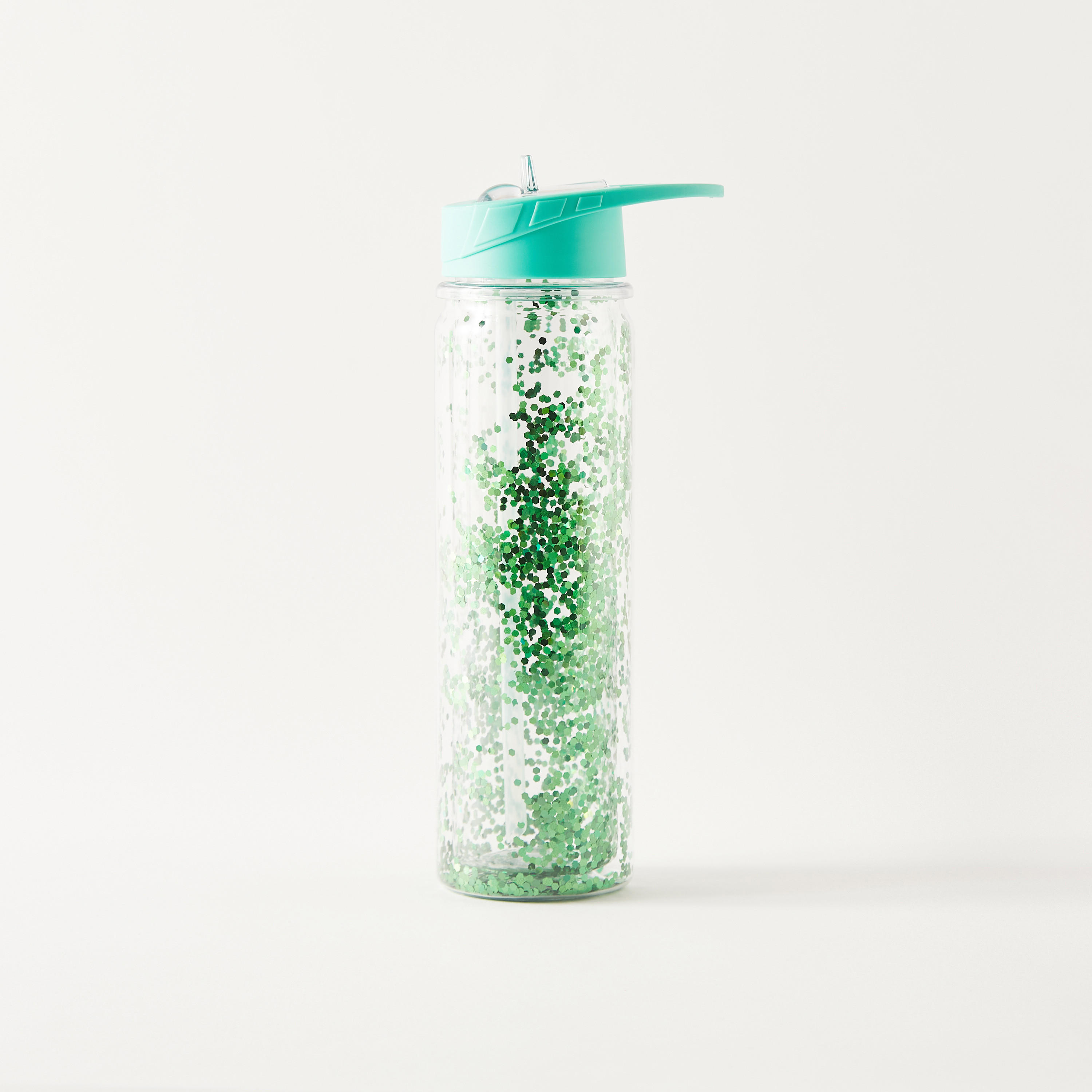 Glittery Sipper Water Bottle with Screw Lid - 550 ml-school-waterbottles-image-1