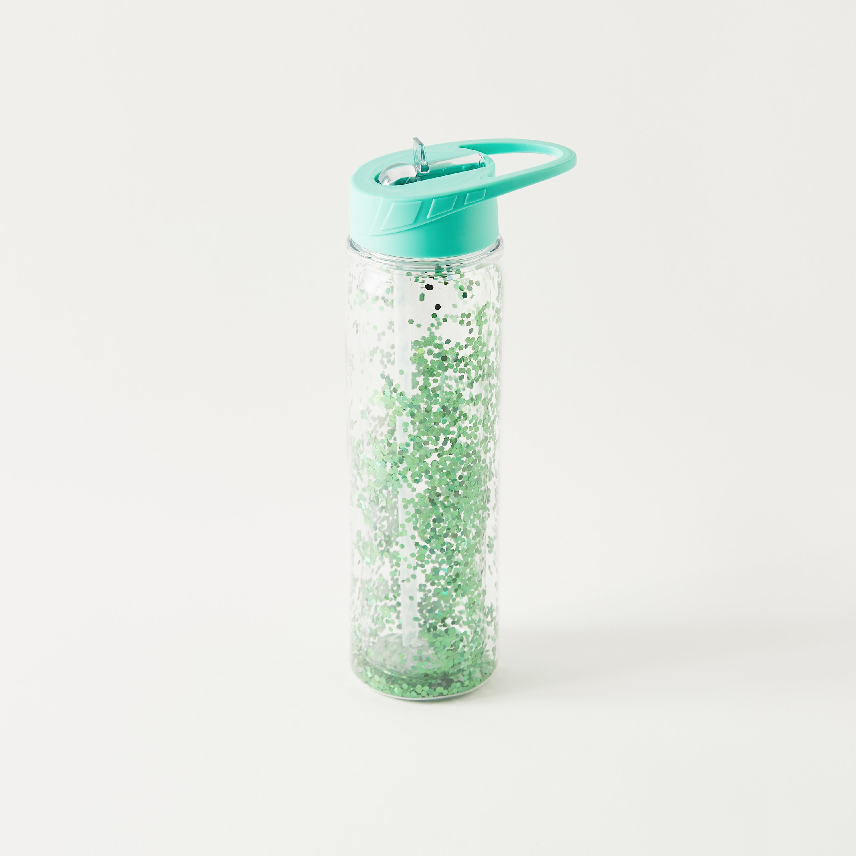 Glittery Sipper Water Bottle with Screw Lid - 550 ml-school-waterbottles-image-2