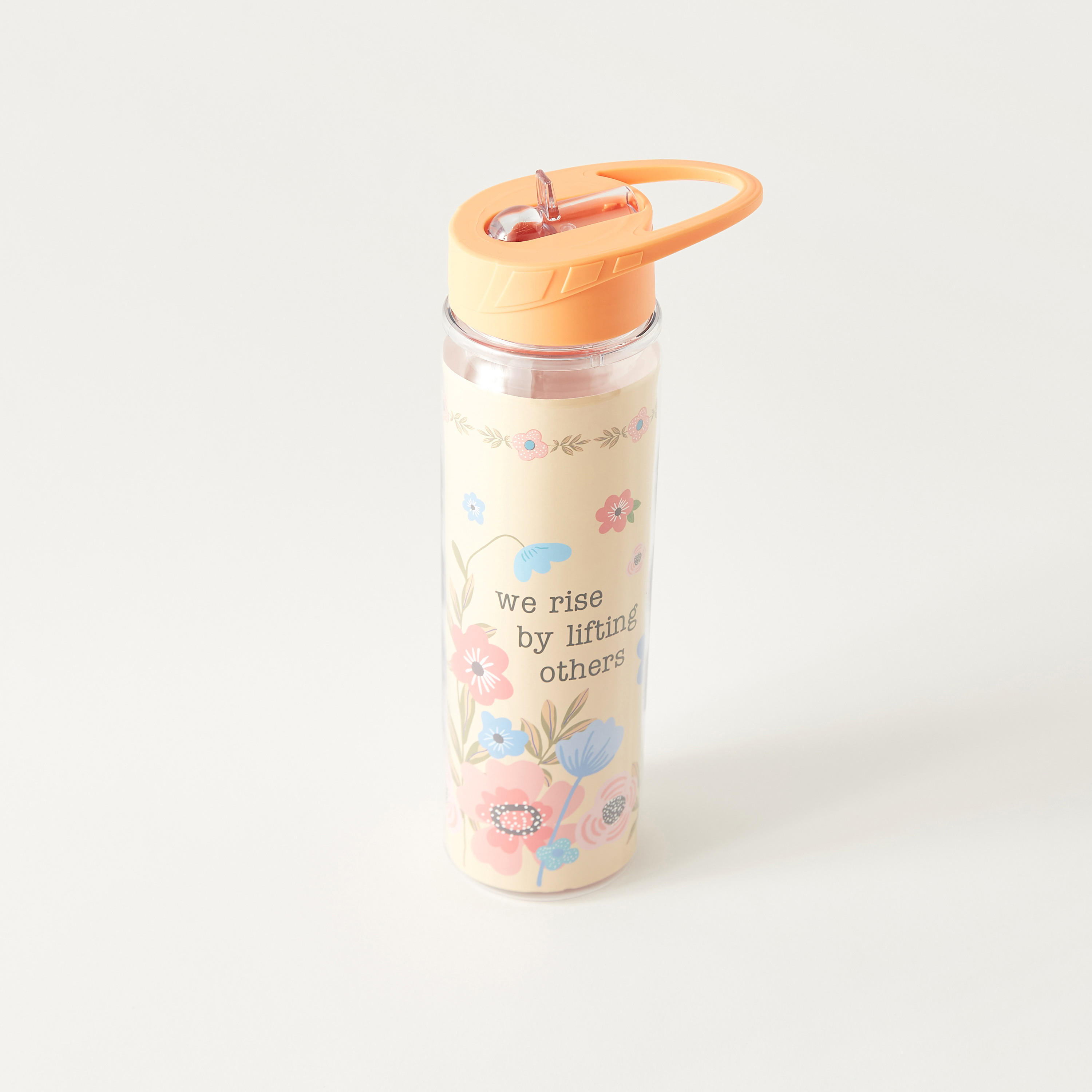 Typographic Print Sipper Water Bottle with Screw Lid - 550 ml-school-waterbottles-image-2