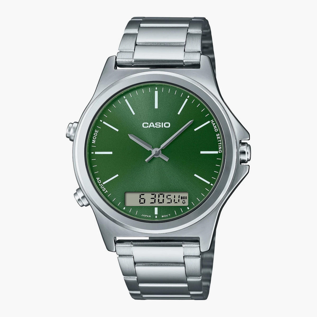 Casio Men Stainless Steel Silver Strap Analog-Digital Watch - MTP-VC01D-3EUDF-men-watchesandjewellery-watches-image-1