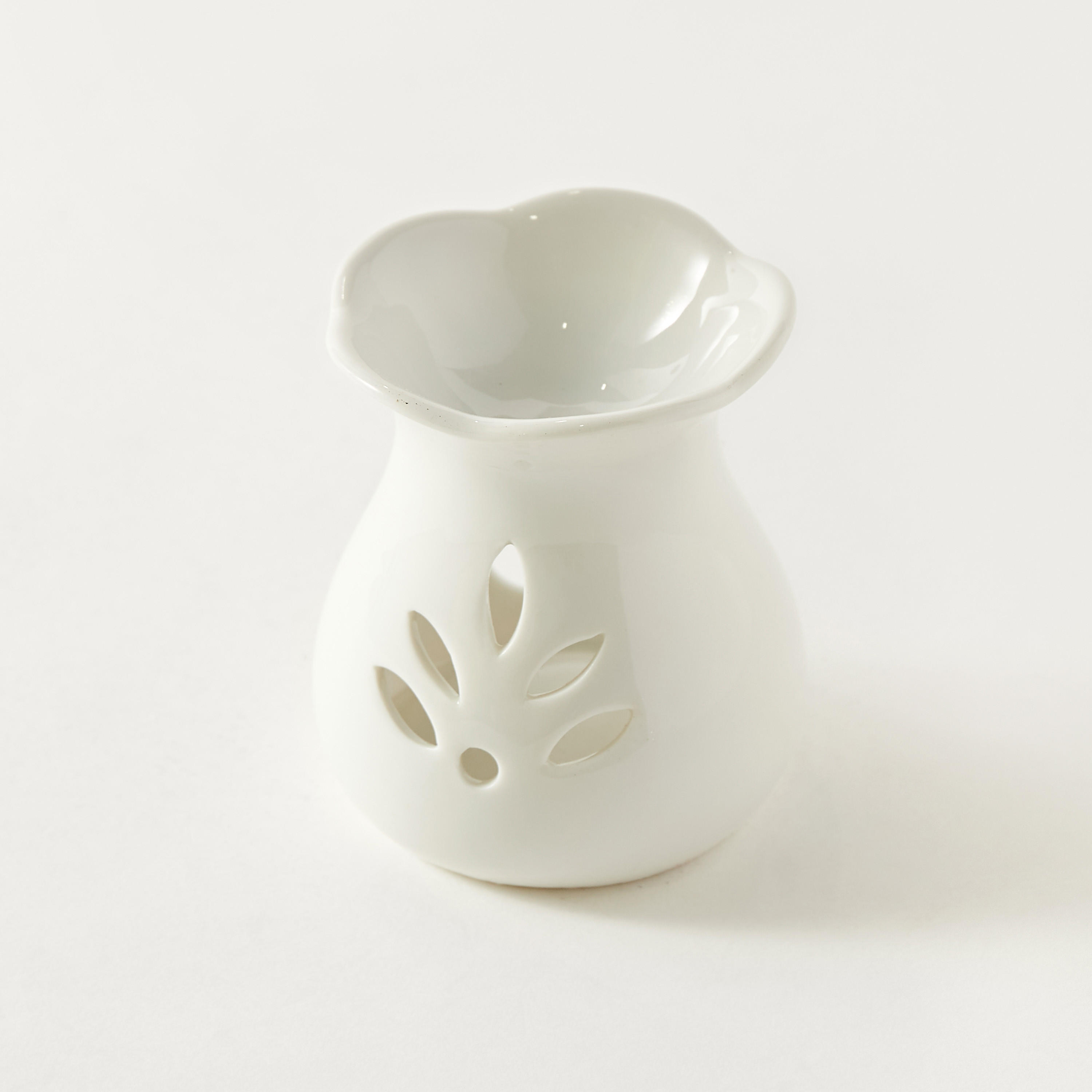 Essentials FLOWER VASE OIL BURNER - WHITE-household-homefragrance-burners-image-2