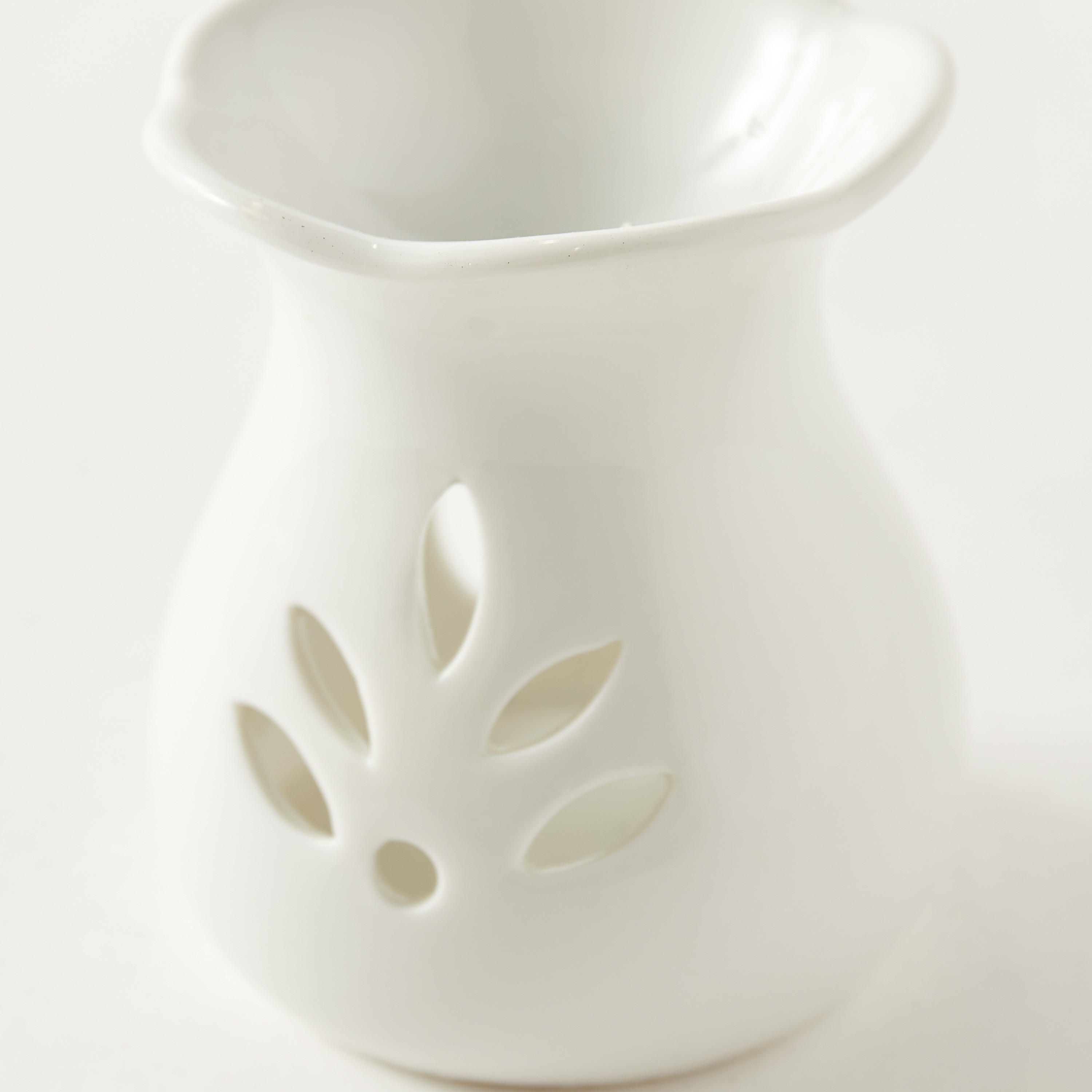 Essentials FLOWER VASE OIL BURNER - WHITE-household-homefragrance-burners-image-4