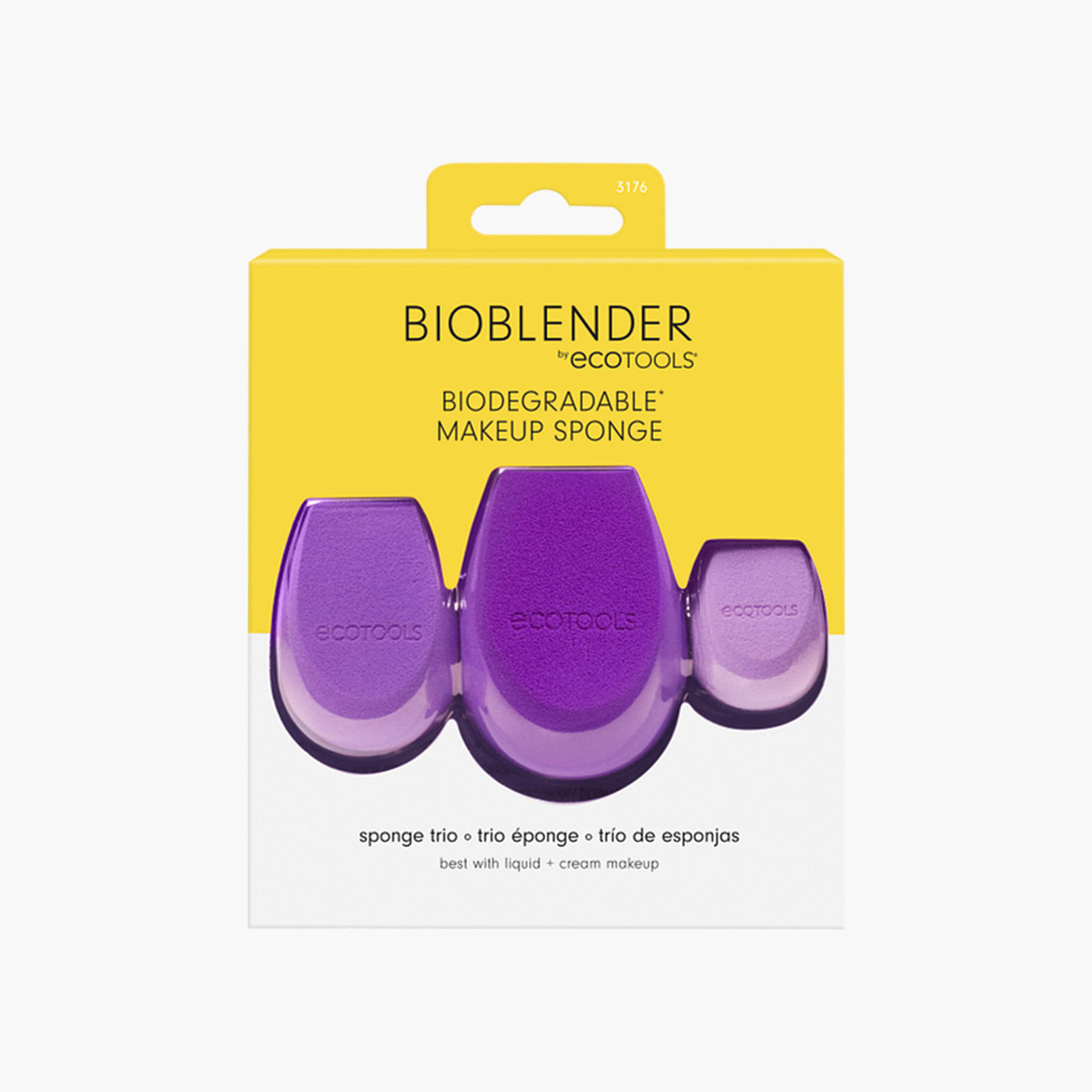 طقم إسفنجة مكياج قابلة للتحلل 3 قطع من إيكو تولز-beautyandpersonalcare-makeup-brushesandaccessories-sponges-image-1