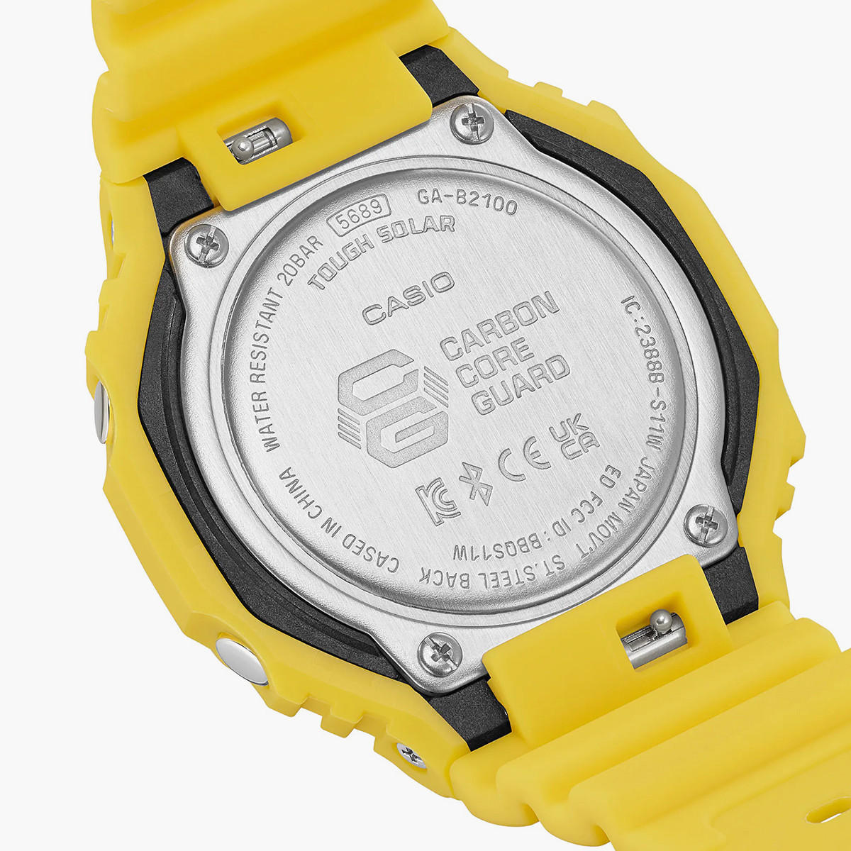 ساعة انالوج-رقمية من جي شوك للرجال بسوار راتنج مع لون أصفر - GA-B2100C-9ADR-men-watchesandjewellery-watches-image-4