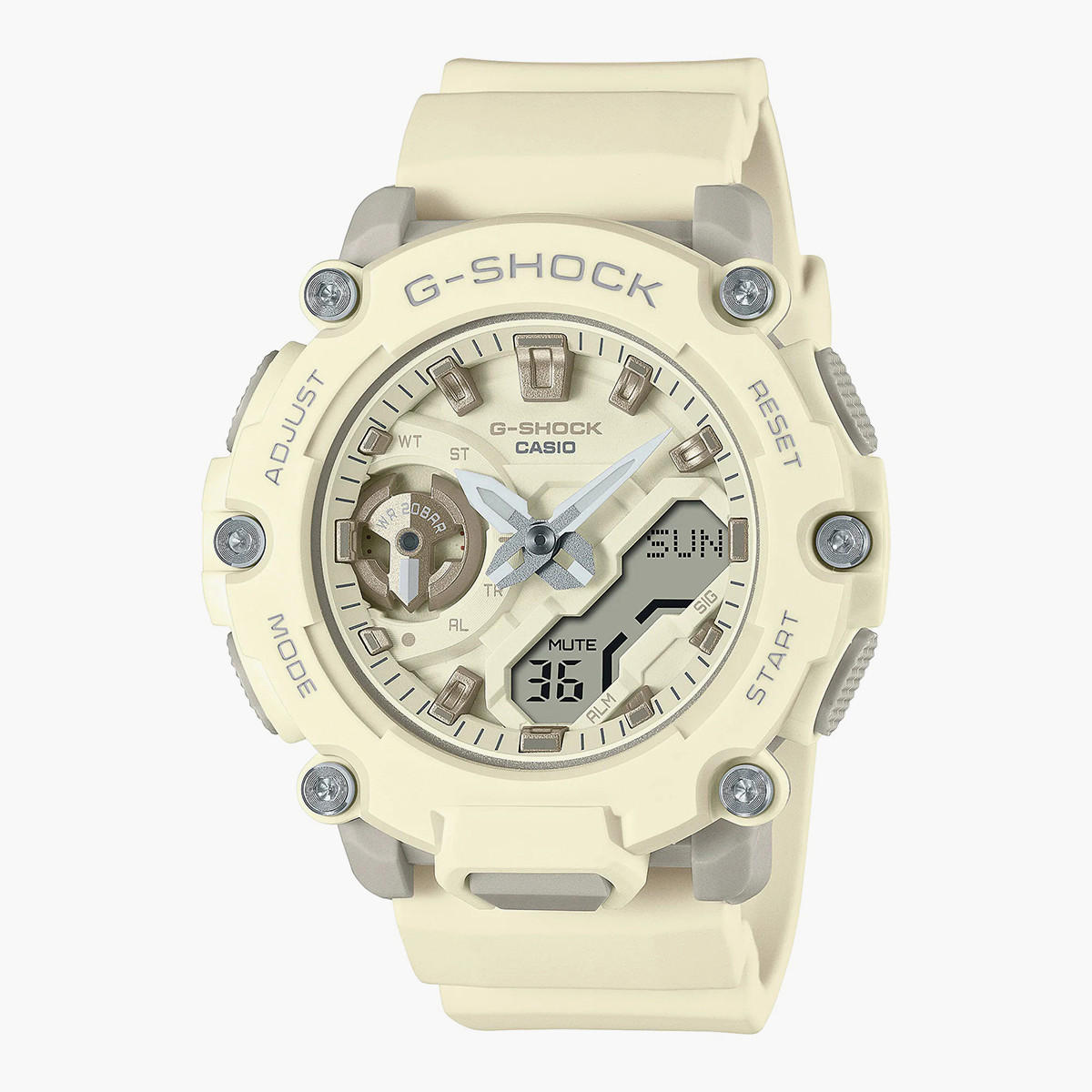 G-Shock Women Cream Resin Strap Analog-Digital Watch - GMA-S2200-7ADR-women-watchesandjewellery-watches-image-1