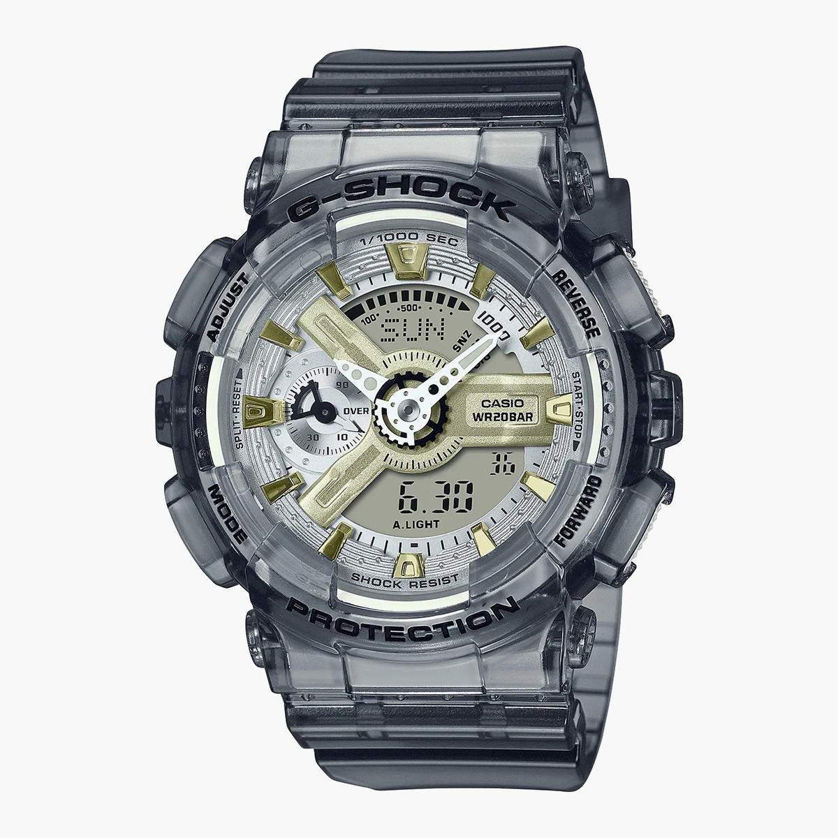ساعة انالوج-رقمية من جي شوك للجنسين بسوار راتنج مع لون اخضر - GMA-S110GS-3ADR-men-watchesandjewellery-watches-image-6