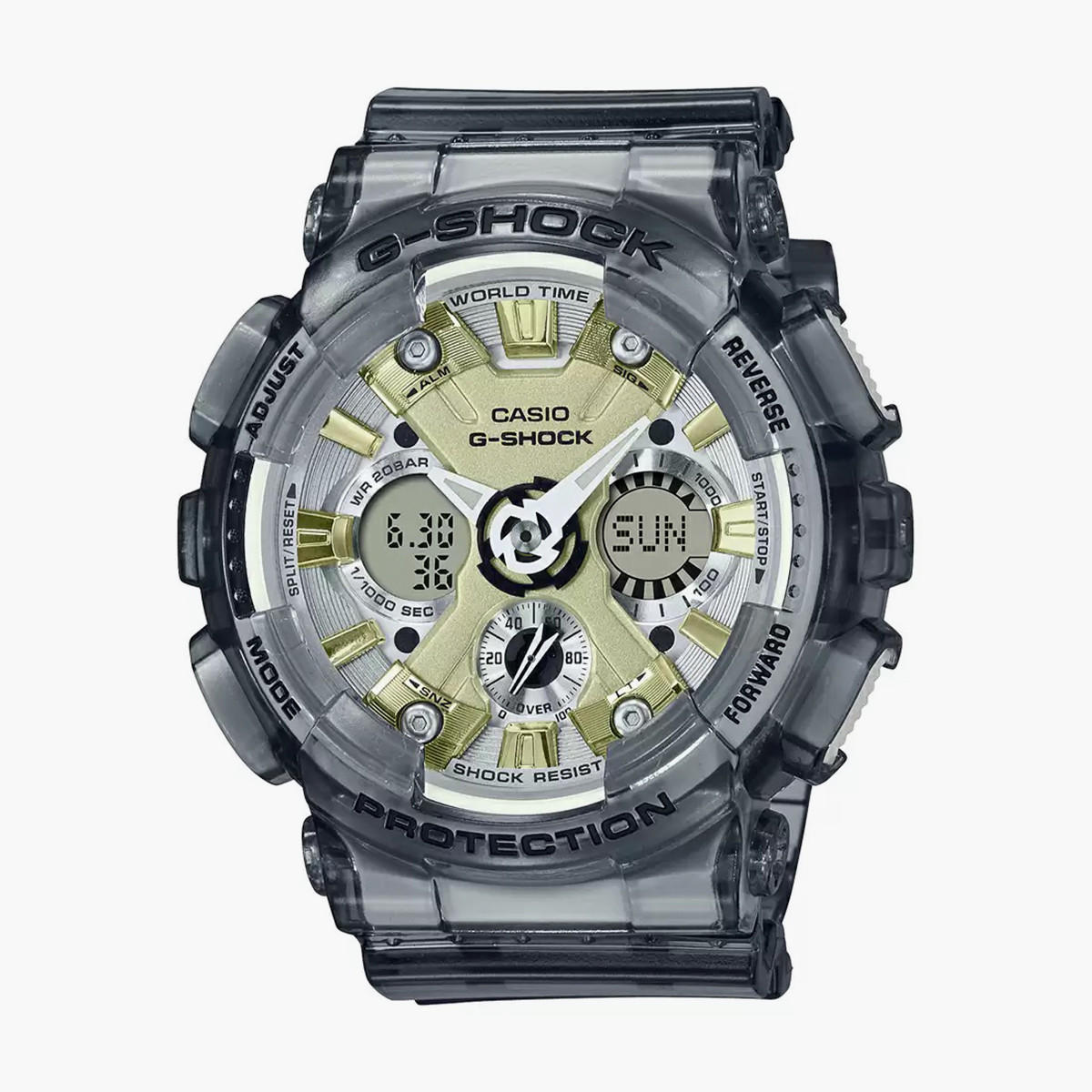 ساعة انالوج-رقمية من جي شوك للجنسين بسوار راتنج مع لون اخضر - GMA-S120GS-3ADR-men-watchesandjewellery-watches-image-5